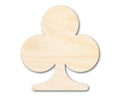 Unfinished Wood Club Shape | DIY Playing Cards Craft Cutout | Up to 36"
