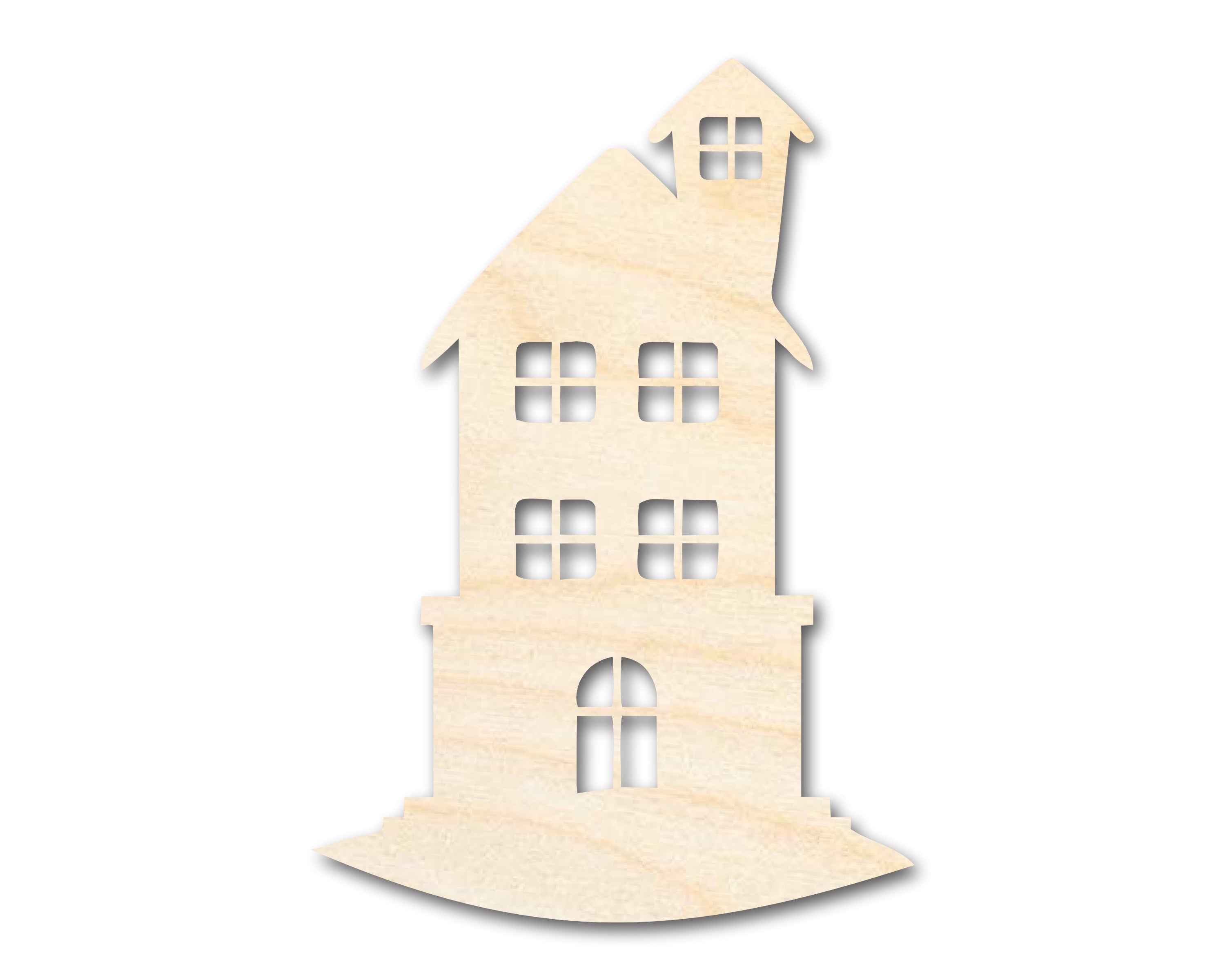 Unfinished Wood Tall House Shape | Craft Cutout | up to 46" DIY