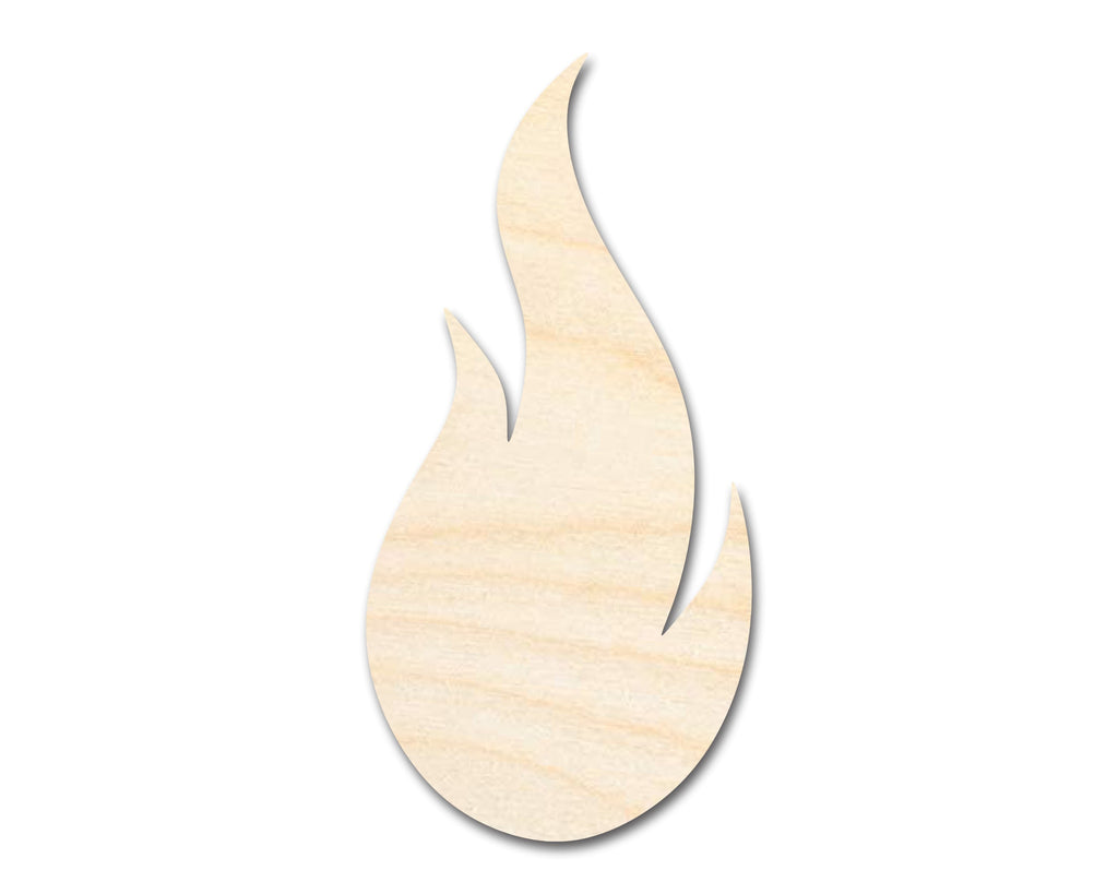 Unfinished Wood Flame Shape | Craft Cutout | up to 46" DIY