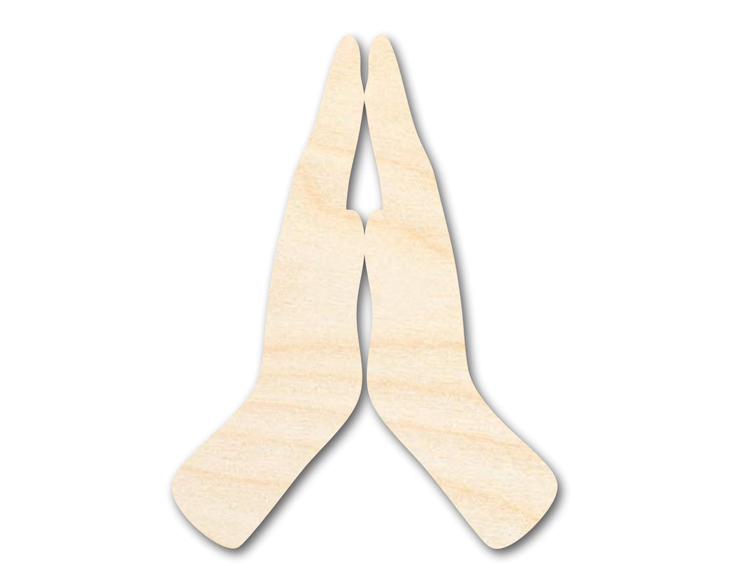 Unfinished Wood Praying Hands Shape - Religious Craft - up to 46" DIY