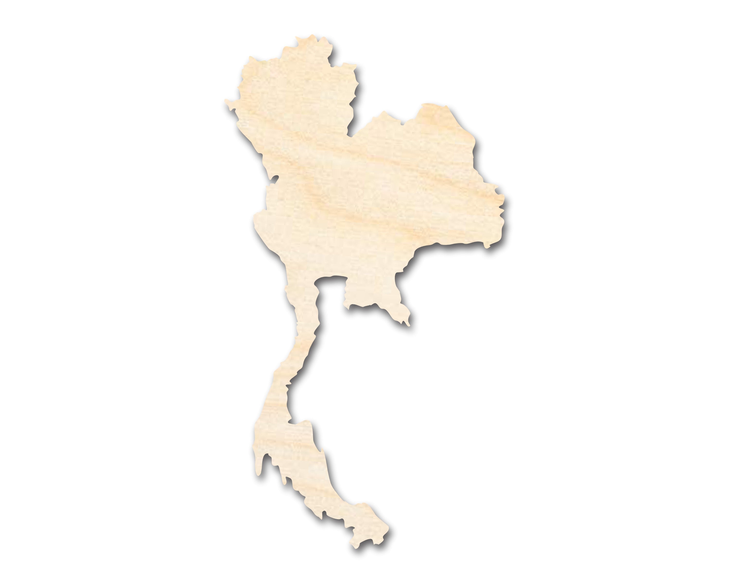 Unfinished Wood Thailand Country Shape - Southeast Asia Craft - up to 46" DIY