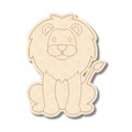 Unfinished Wood Etched Lion Shape | Paint By Line Crafts | up to 30" DIY
