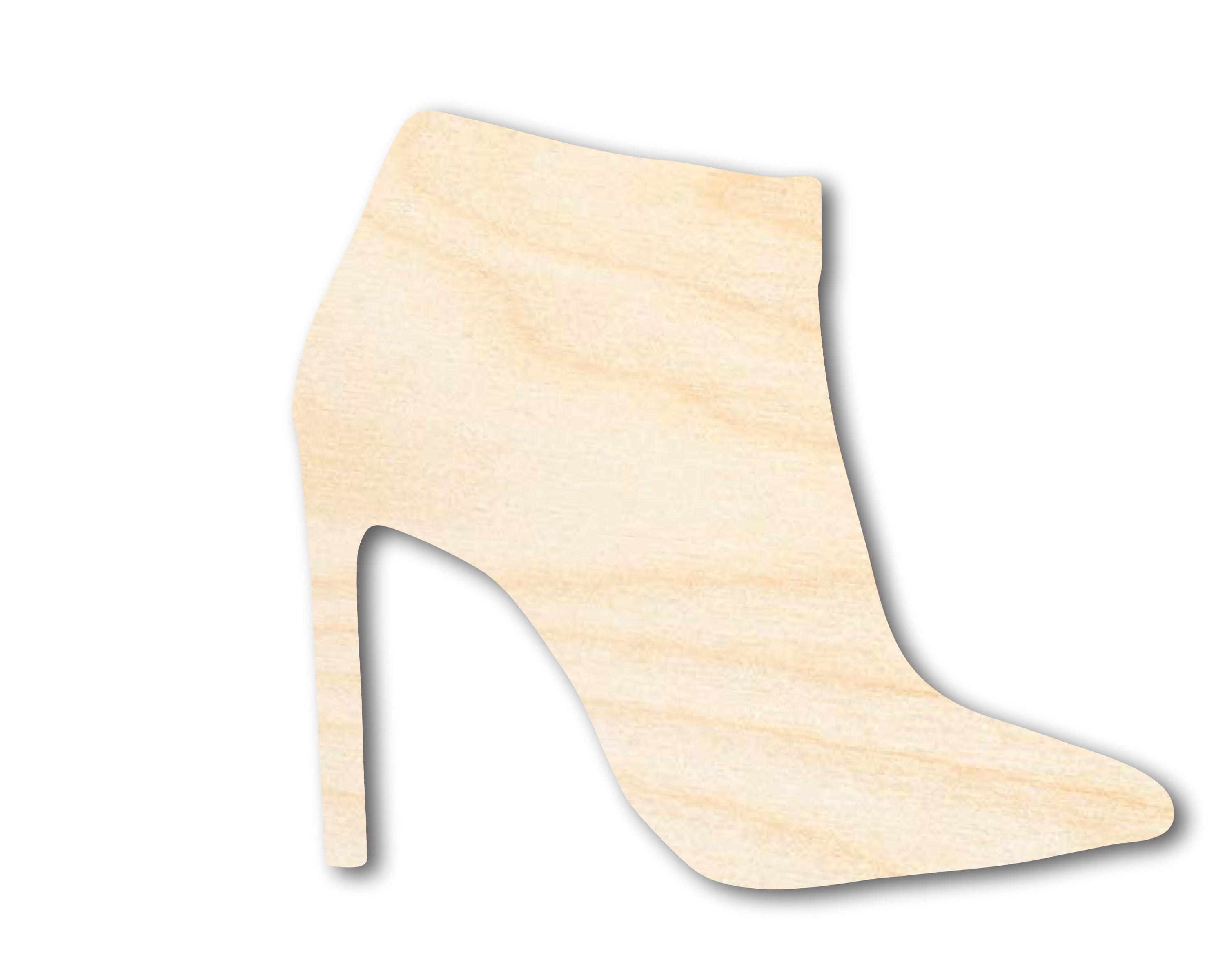 Unfinished Wood Stiletto Bootie Shape - Craft - up to 46" DIY
