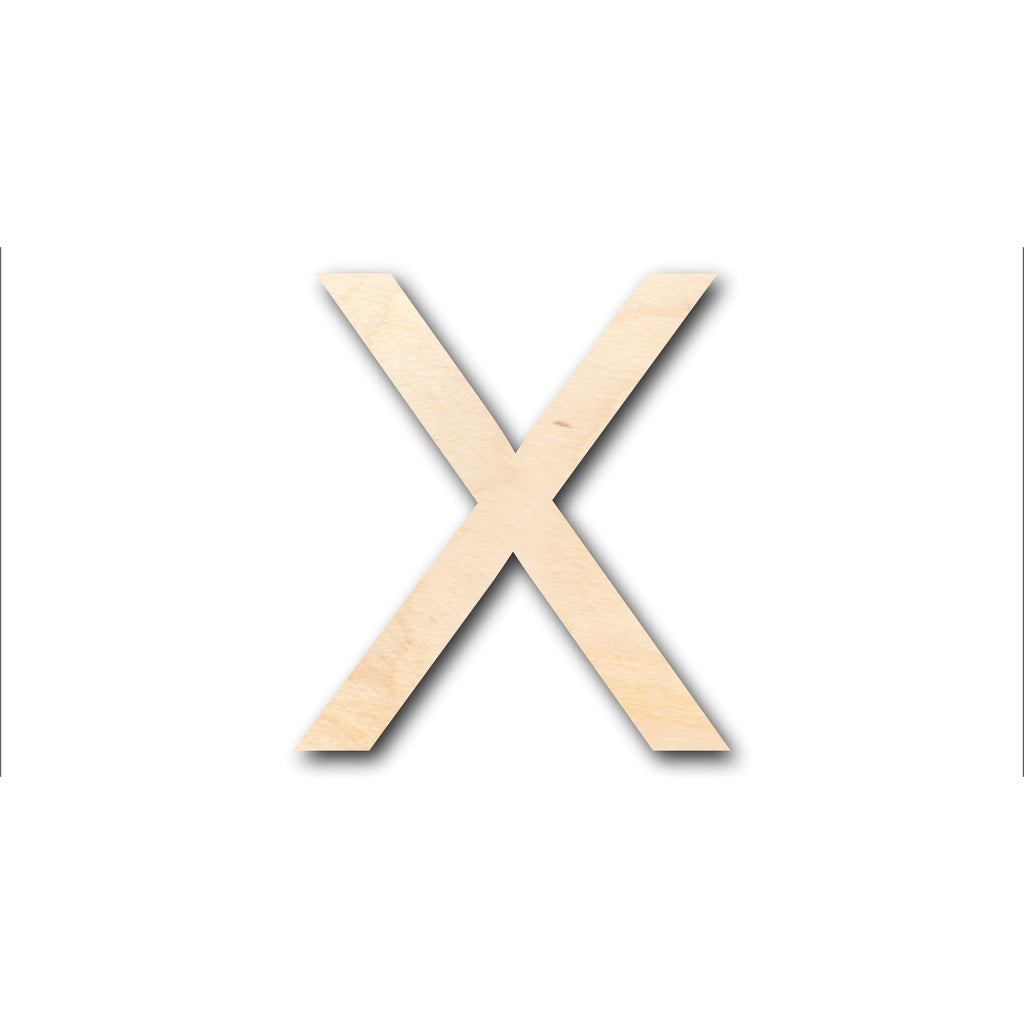Unfinished Wood Arial Letter X Shape - Craft - up to 46" DIY