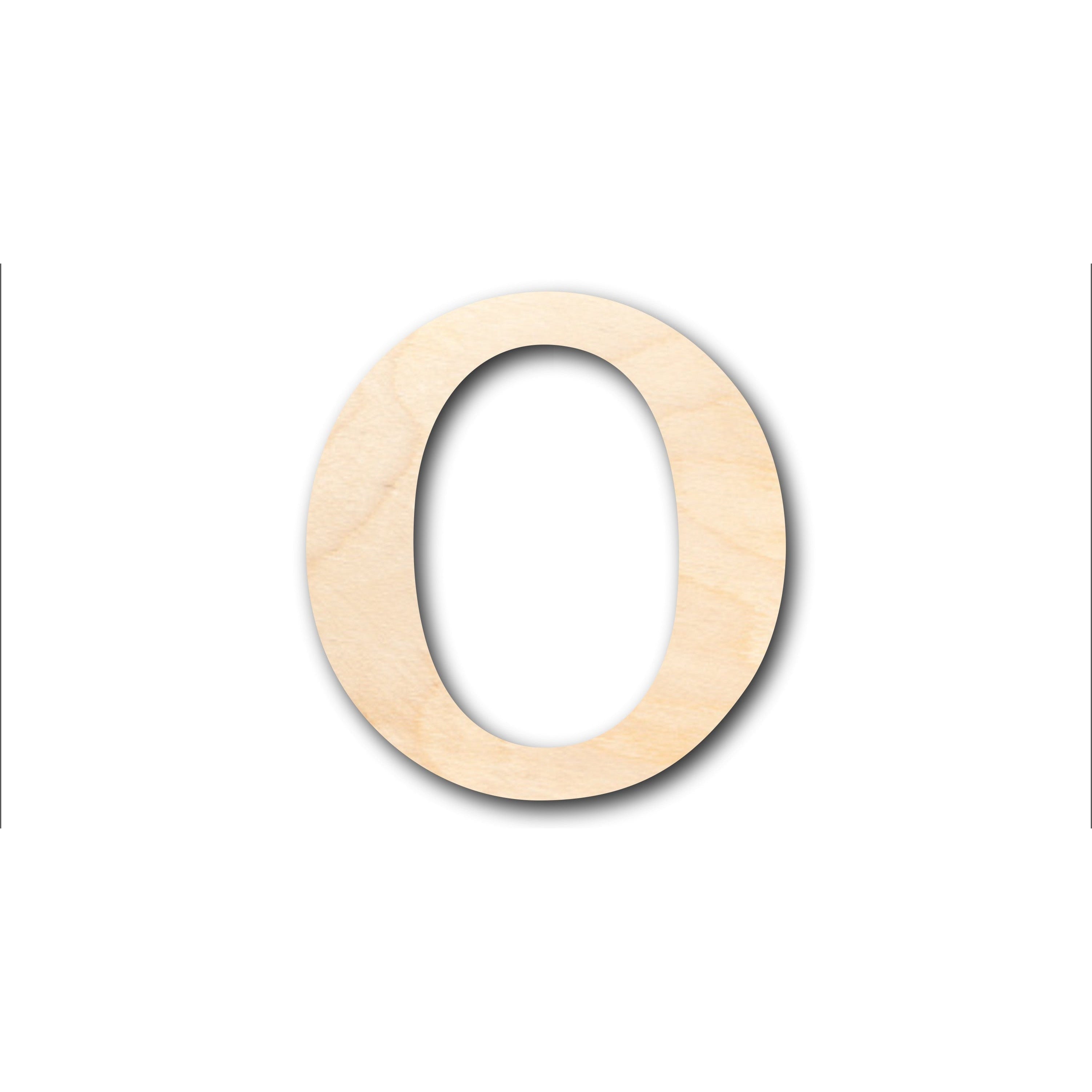Unfinished Wood Bold Omicron Shape - Craft - up to 46" DIY