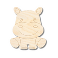 Unfinished Wood Etched Hippo Shape | Paint By Line Crafts | up to 30" DIY