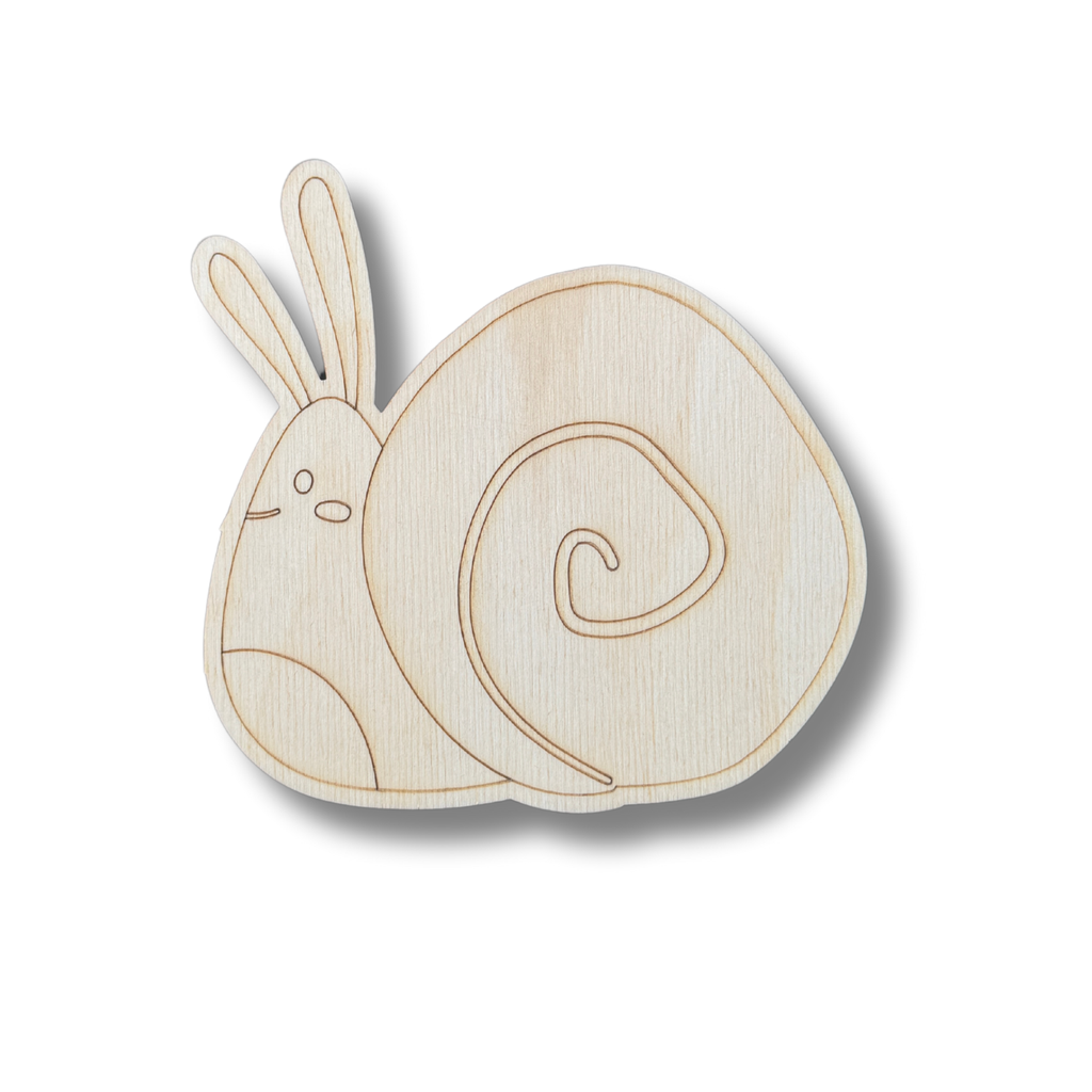 Unfinished Wood Etched Snail Shape | Paint By Line Crafts | up to 30" DIY