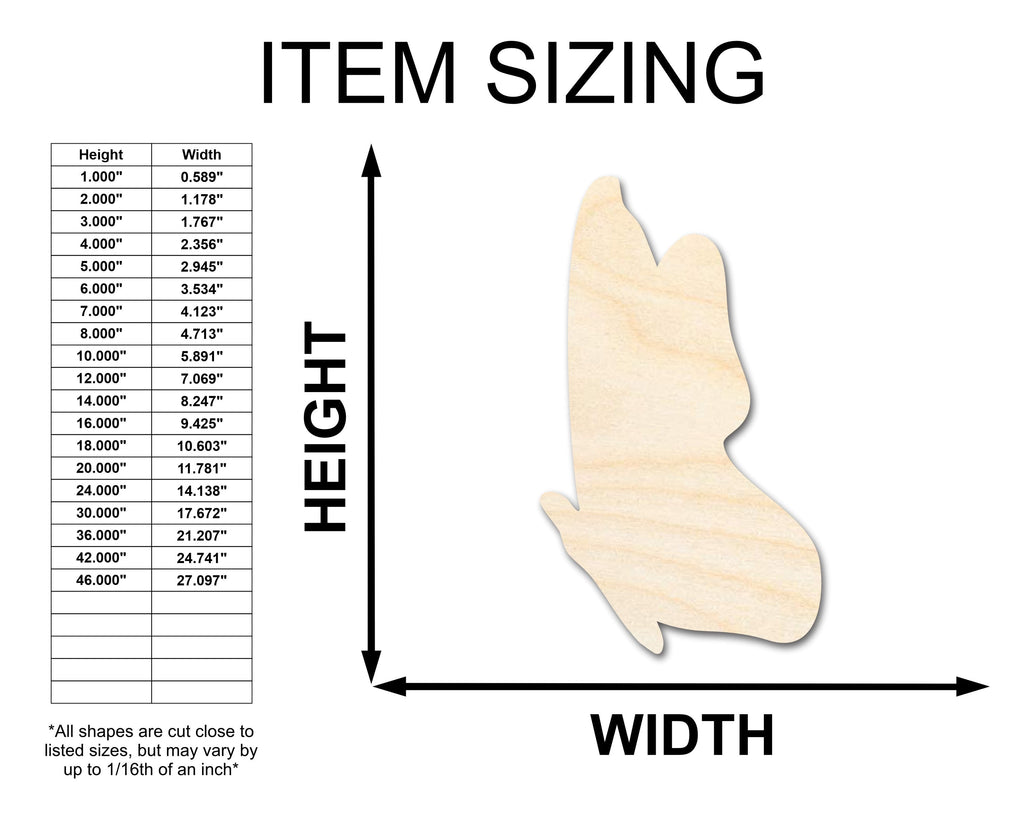 Unfinished Wood Flying Butterfly Silhouette - Animal Craft - up to 46" DIY
