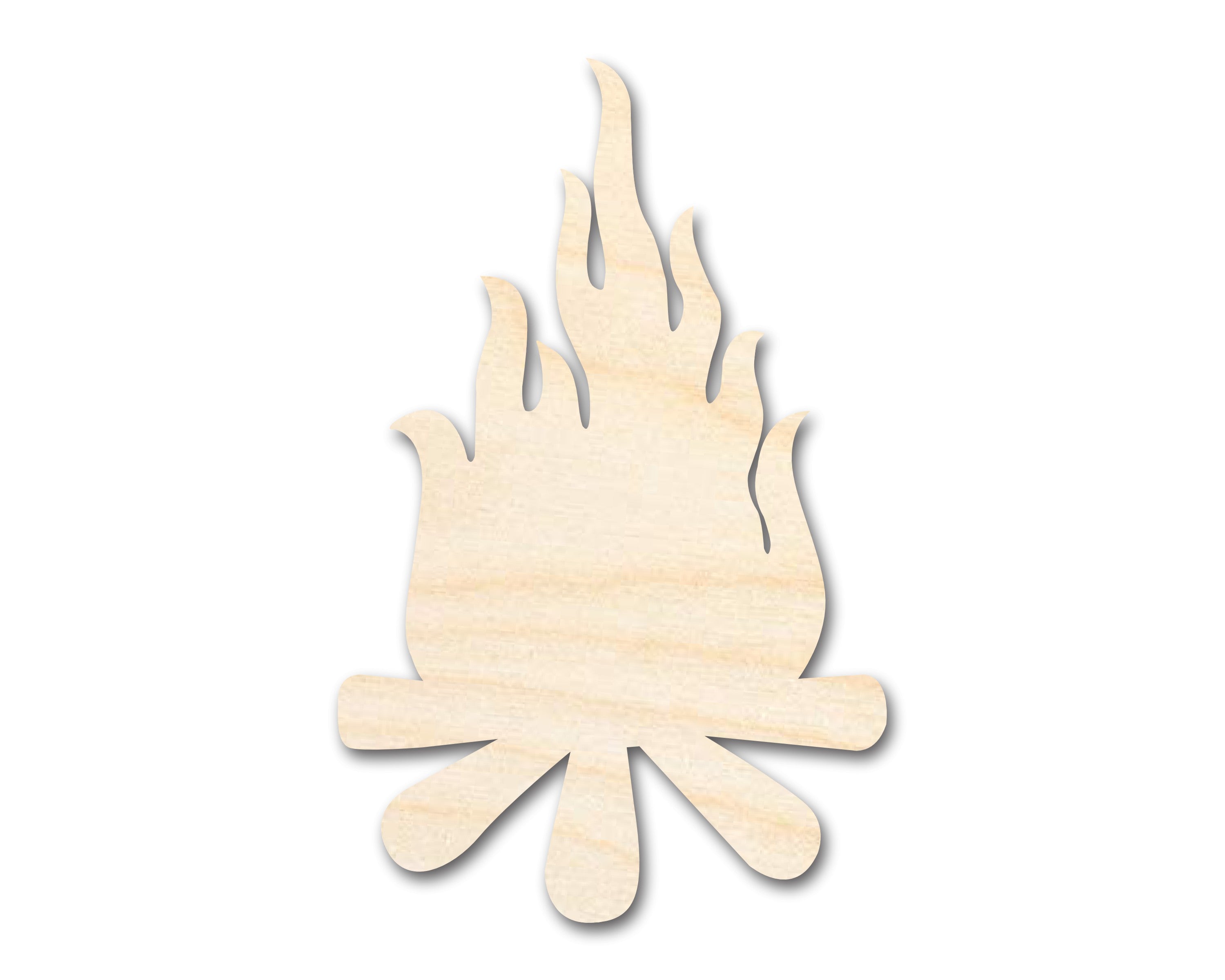 Unfinished Wood Bonfire Shape - Camping Craft - up to 46" DIY