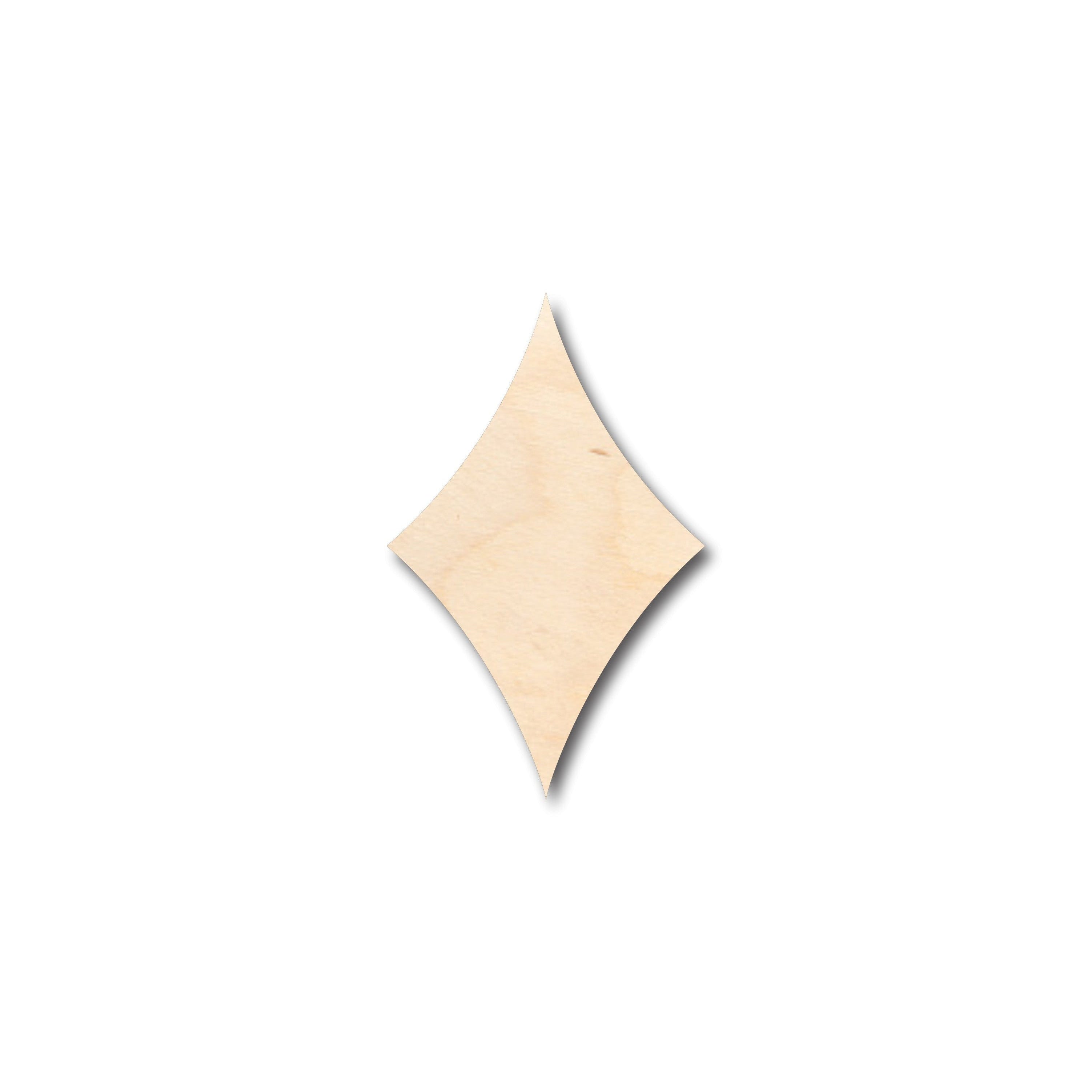 Unfinished Wood Curved Diamond Shape - Craft - up to 46" DIY