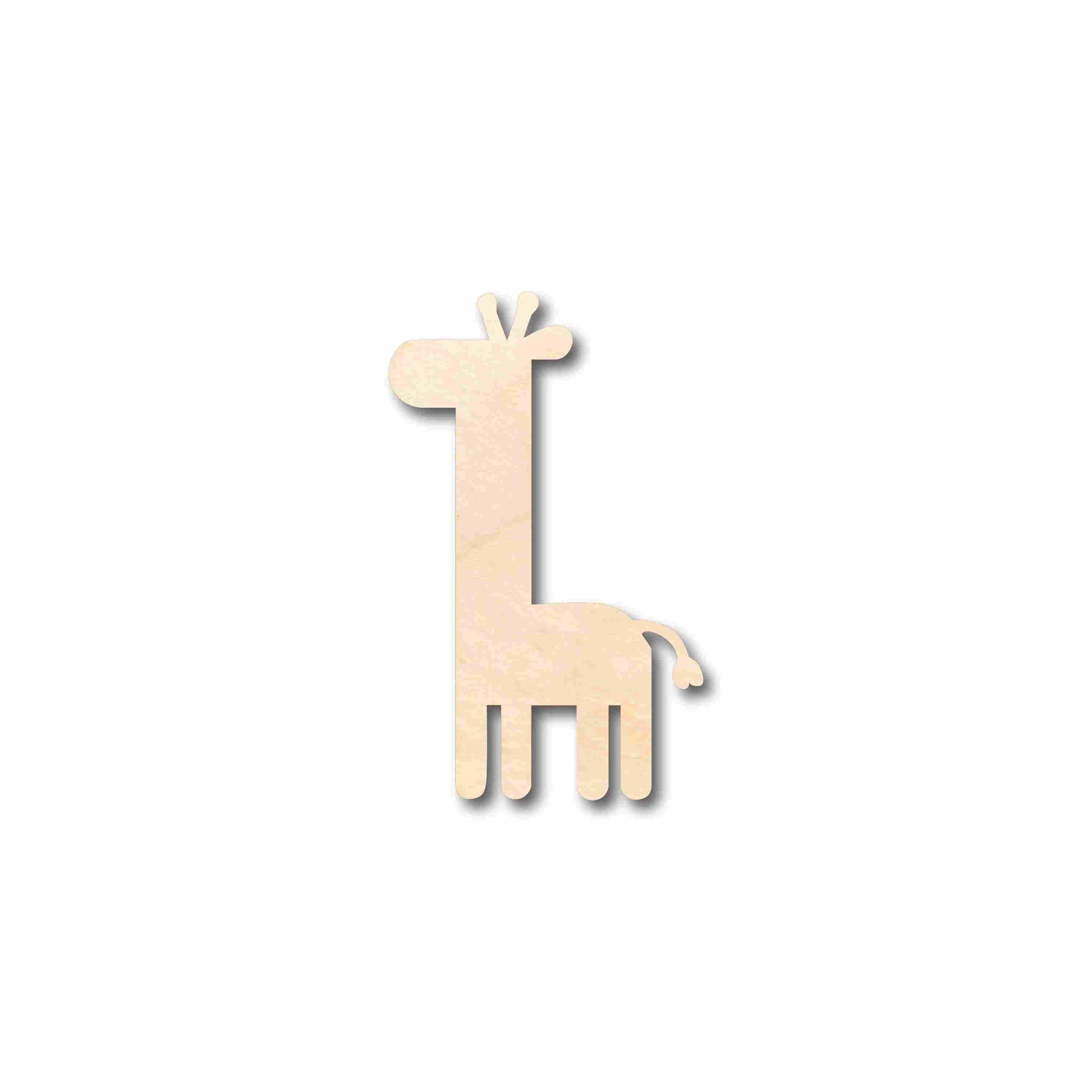 Unfinished Wood Cute Baby Giraffe Silhouette - Craft- up to 46" DIY