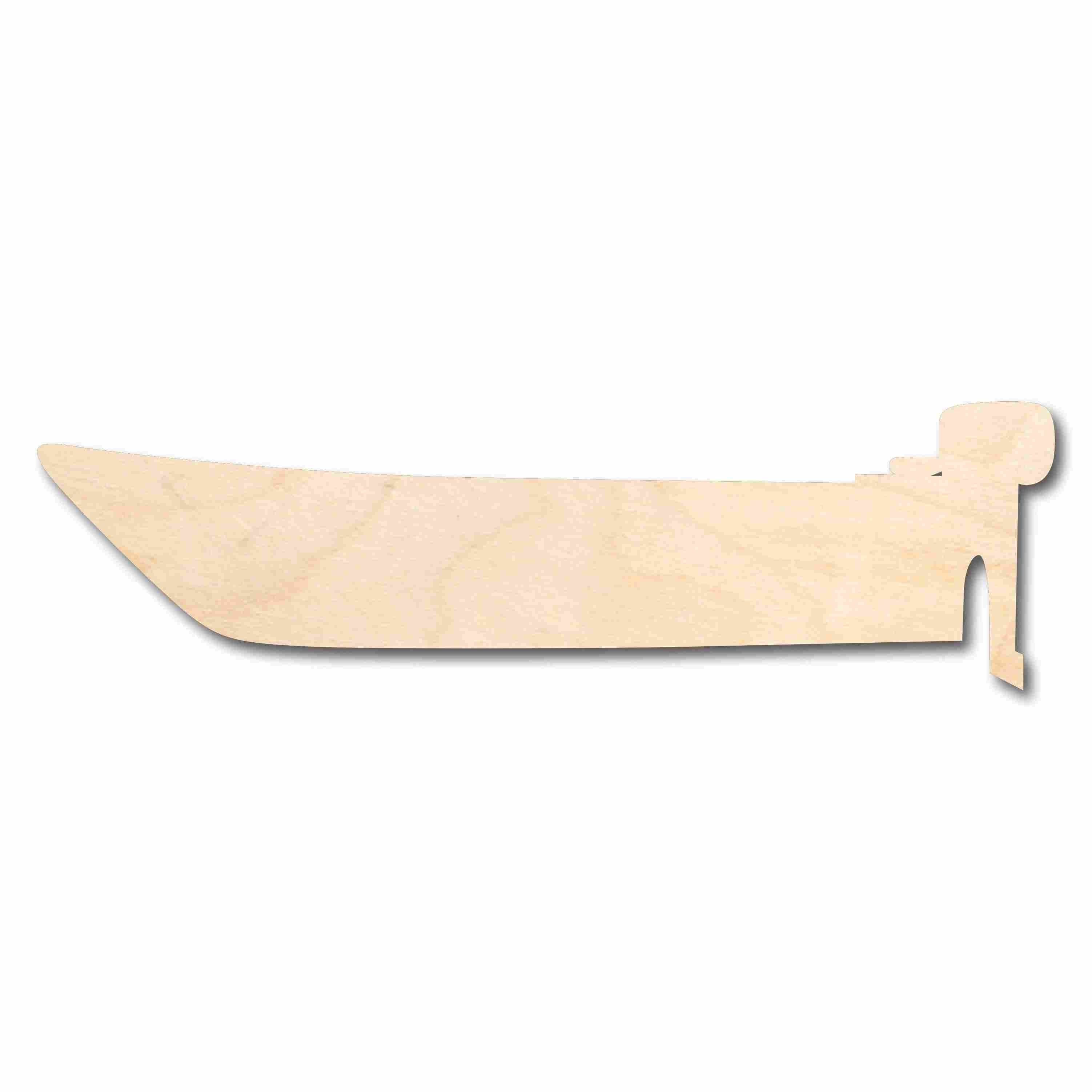 Unfinished Wood Fishing Boat Silhouette - Craft- up to 46" DIY