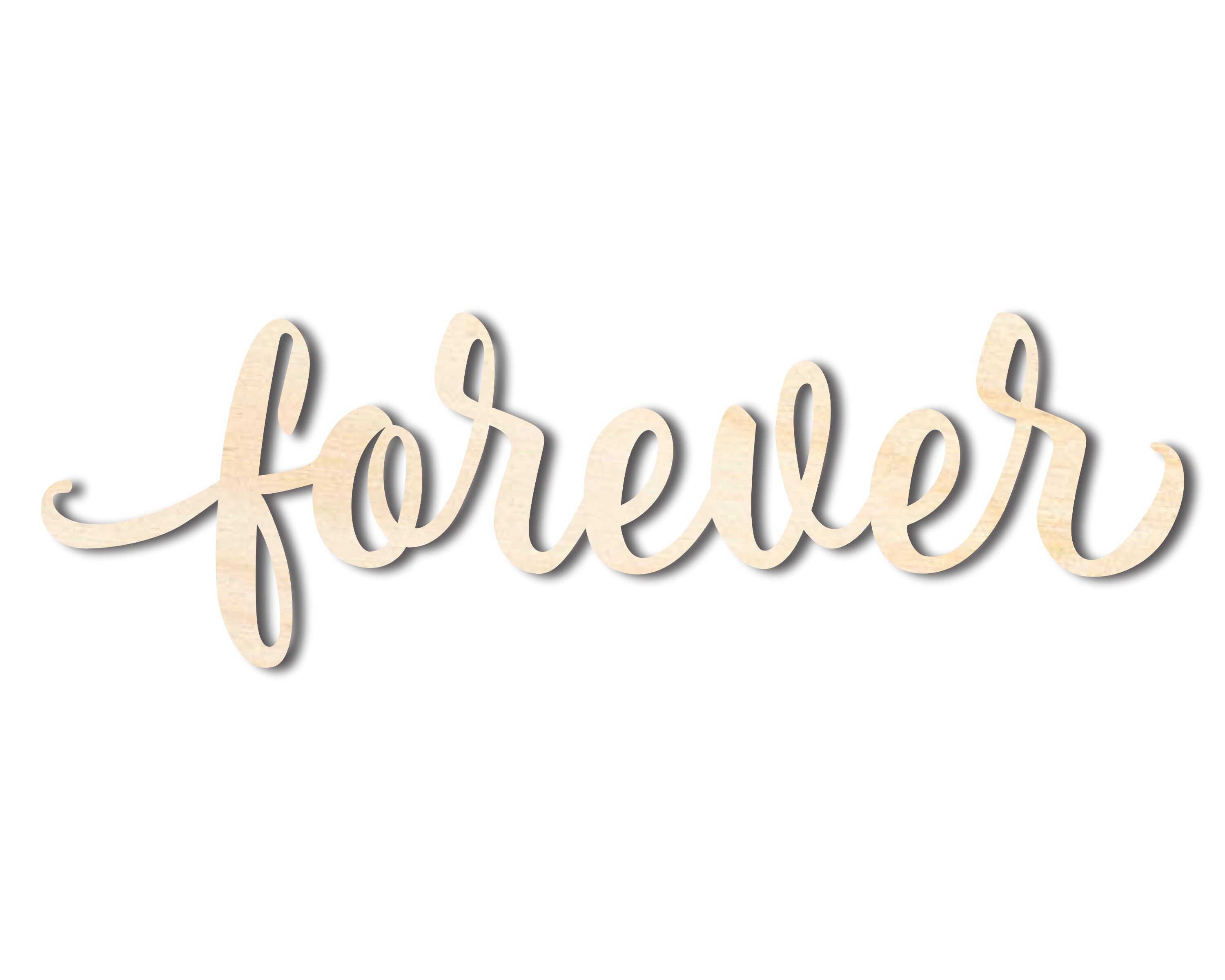 Unfinished Wood Forever Shape - Word Craft - up to 46"