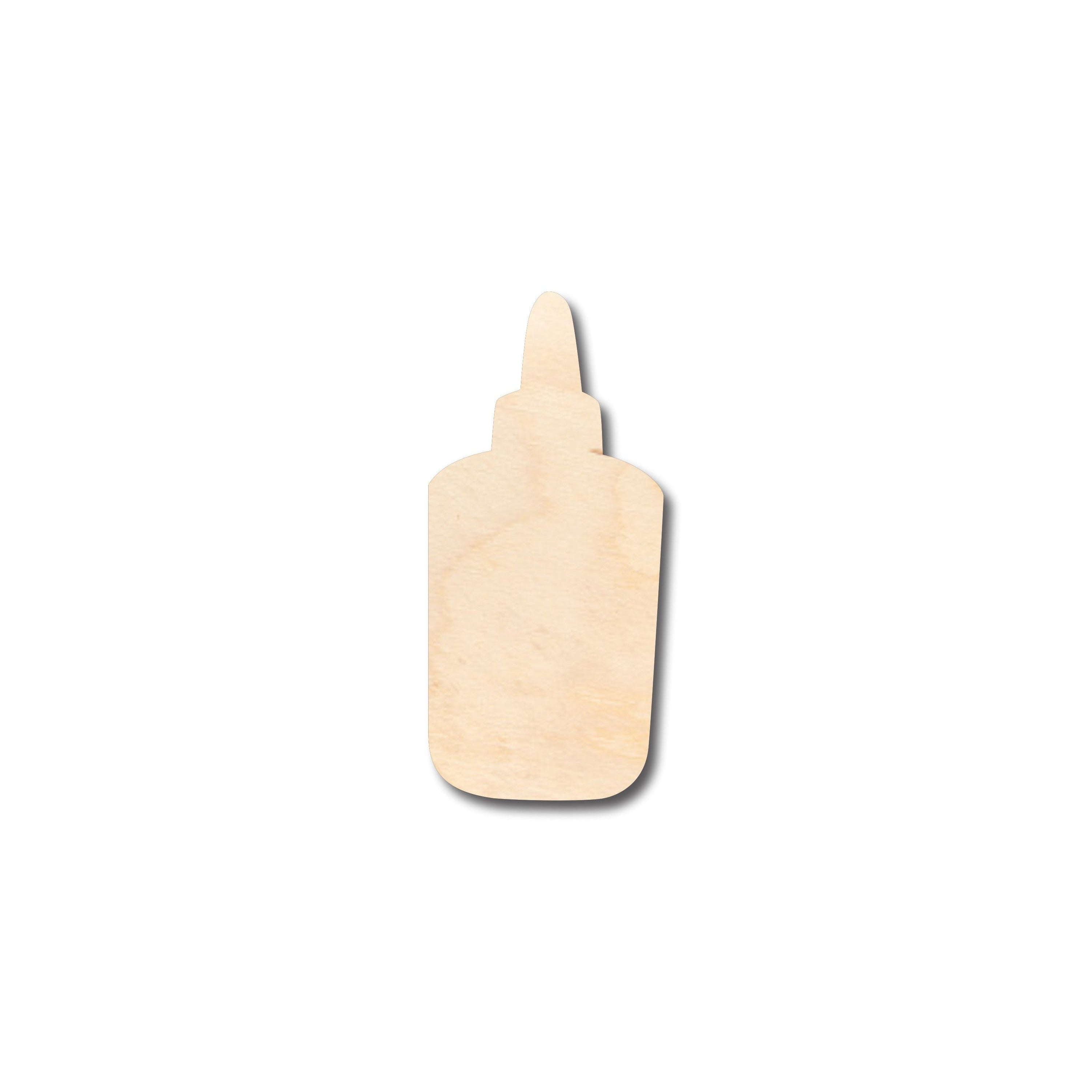 Unfinished Wood Glue Bottle Shape - Craft - up to 46" DIY