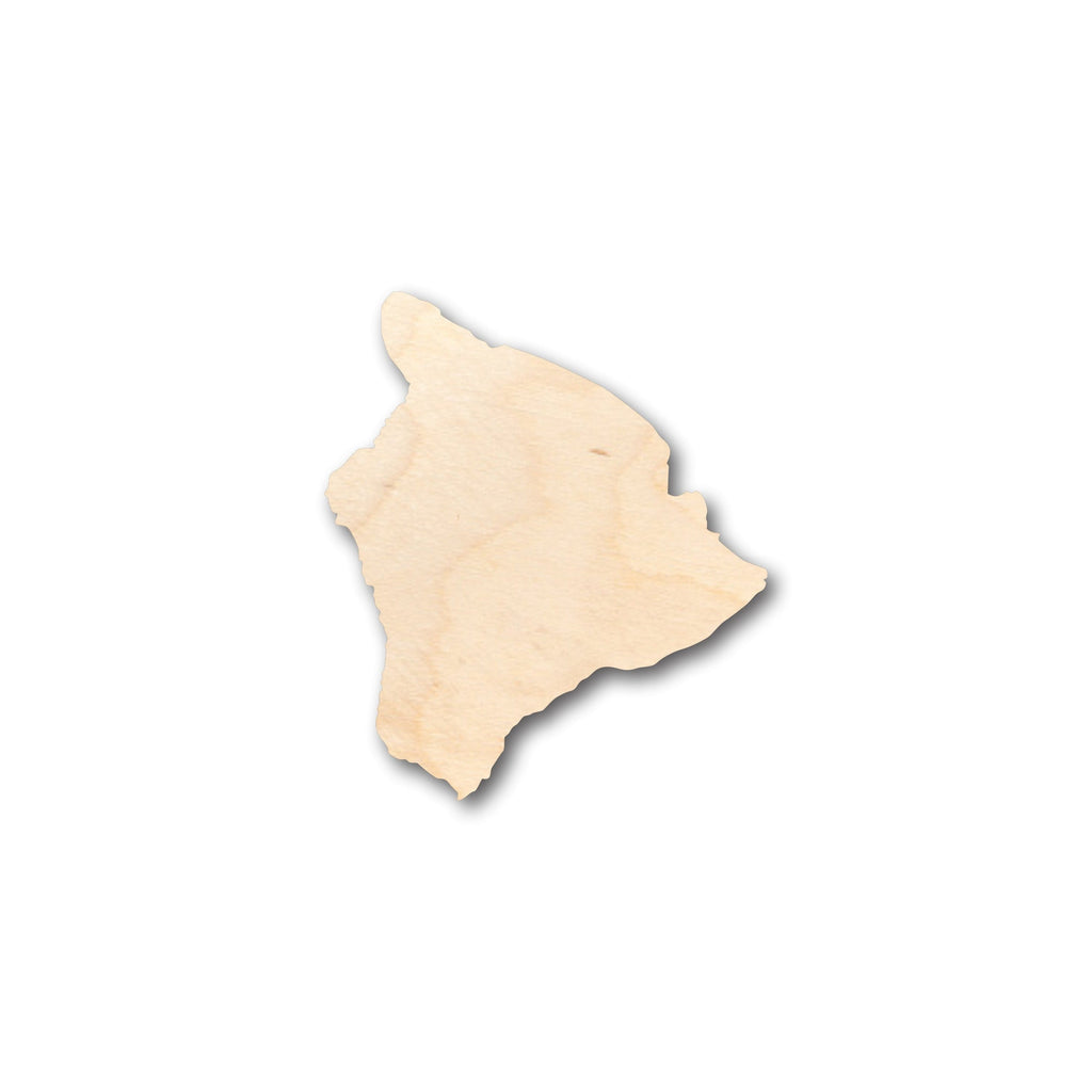 Unfinished Wood Hawaiian Island Big Island Shape - Craft - up to 46" DIY