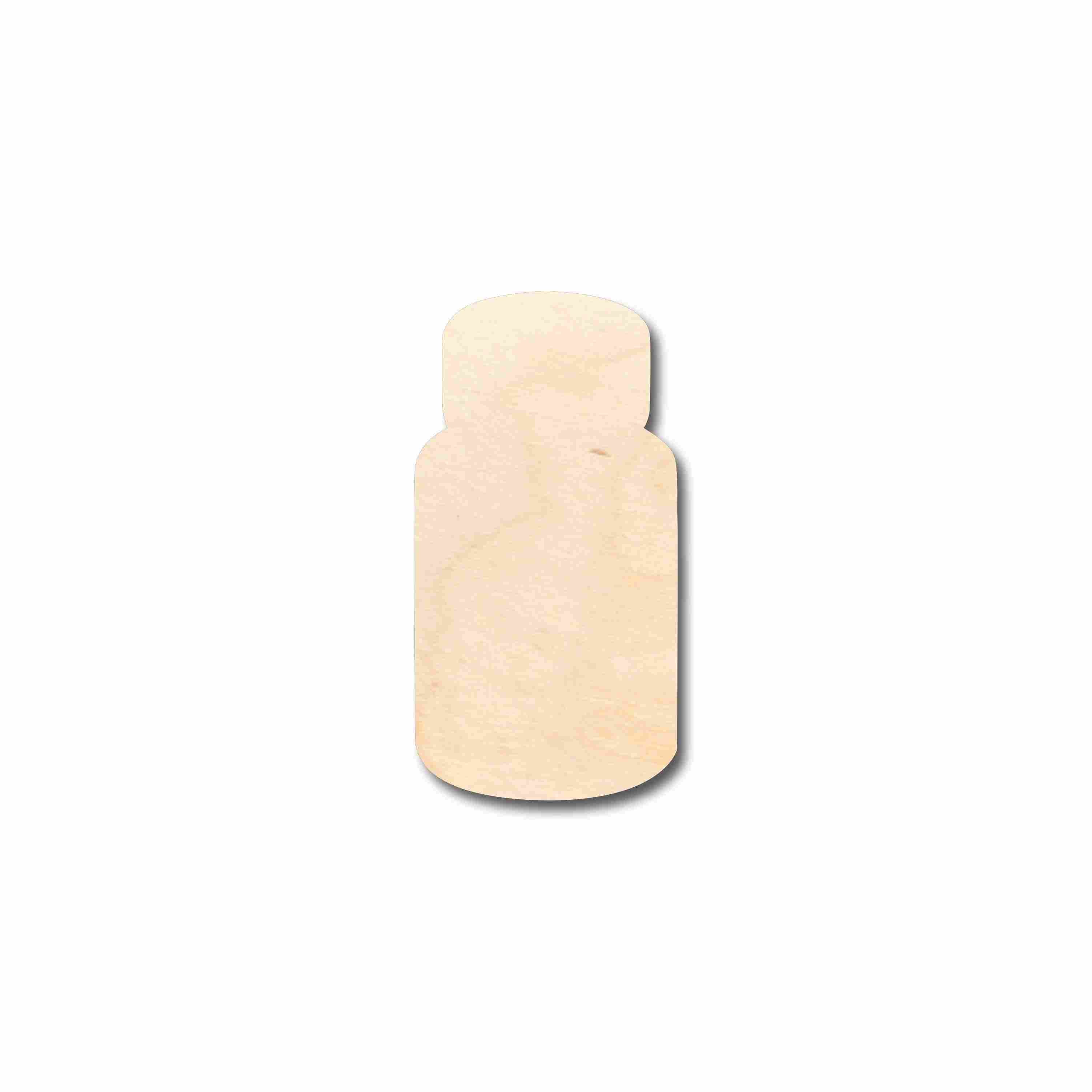 Unfinished Wood Medicine Pill Bottle Silhouette - Craft- up to 46" DIY