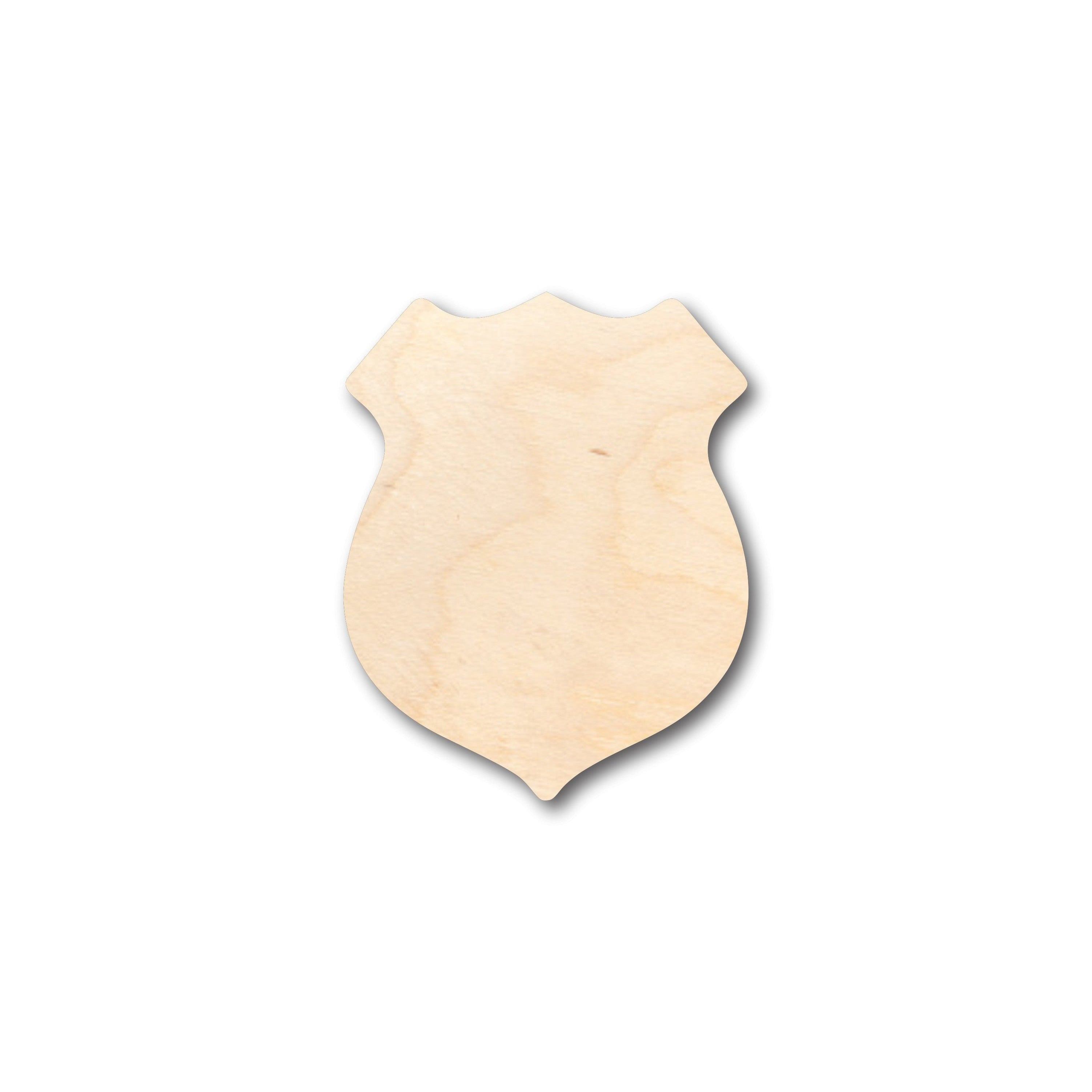 Unfinished Wood Police Badge Shape - Craft - up to 46" DIY