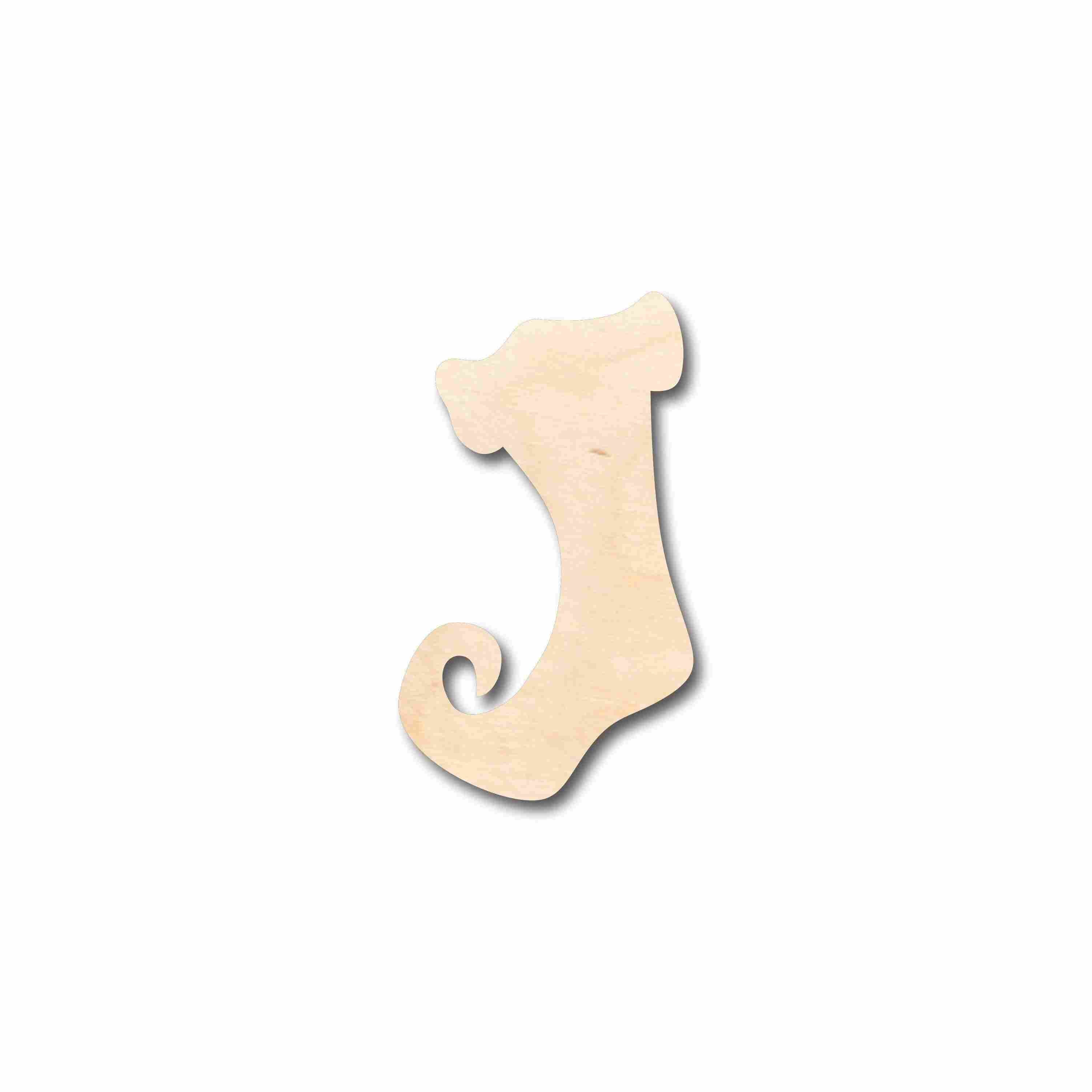 Unfinished Wood Whimsical Christmas Stocking Silhouette - Craft- up to 46" DIY