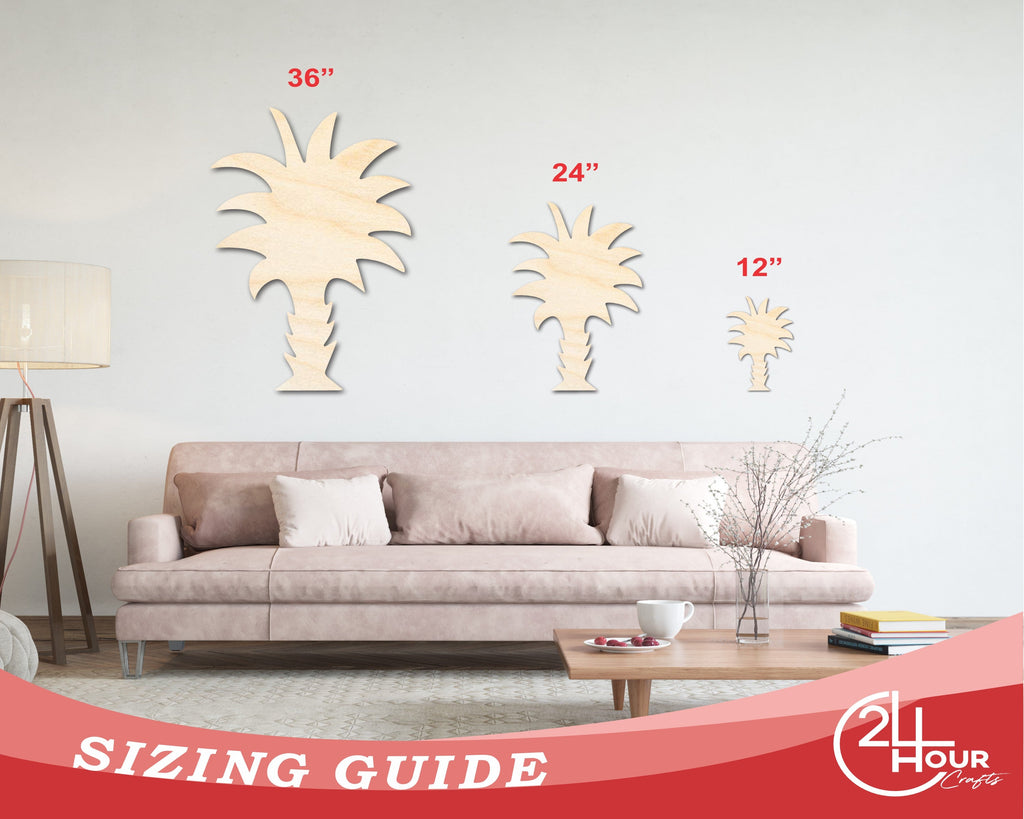Unfinished Wood Crafty Palm Tree Shape - Craft - up to 46"
