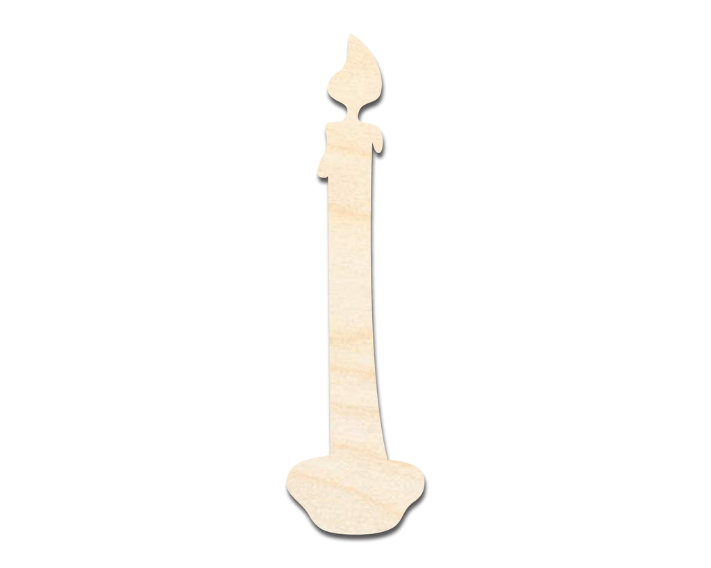 Unfinished Wood Candlestick Shape - Craft - up to 46"