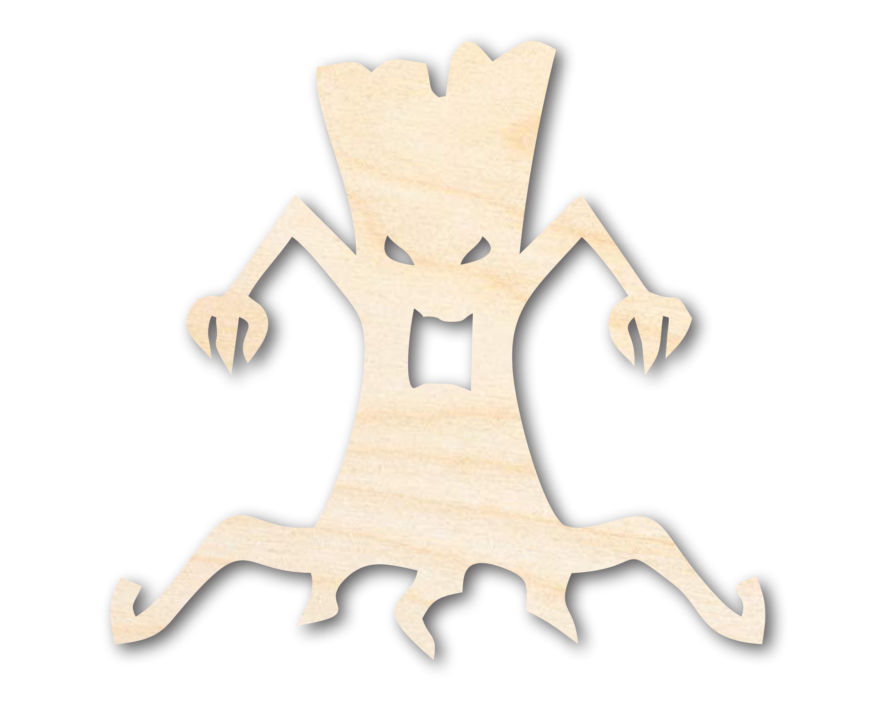 Unfinished Wood Scary Tree Shape - Craft - up to 46"