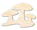 Unfinished Wood Mushrooms Shape - Craft - up to 46"