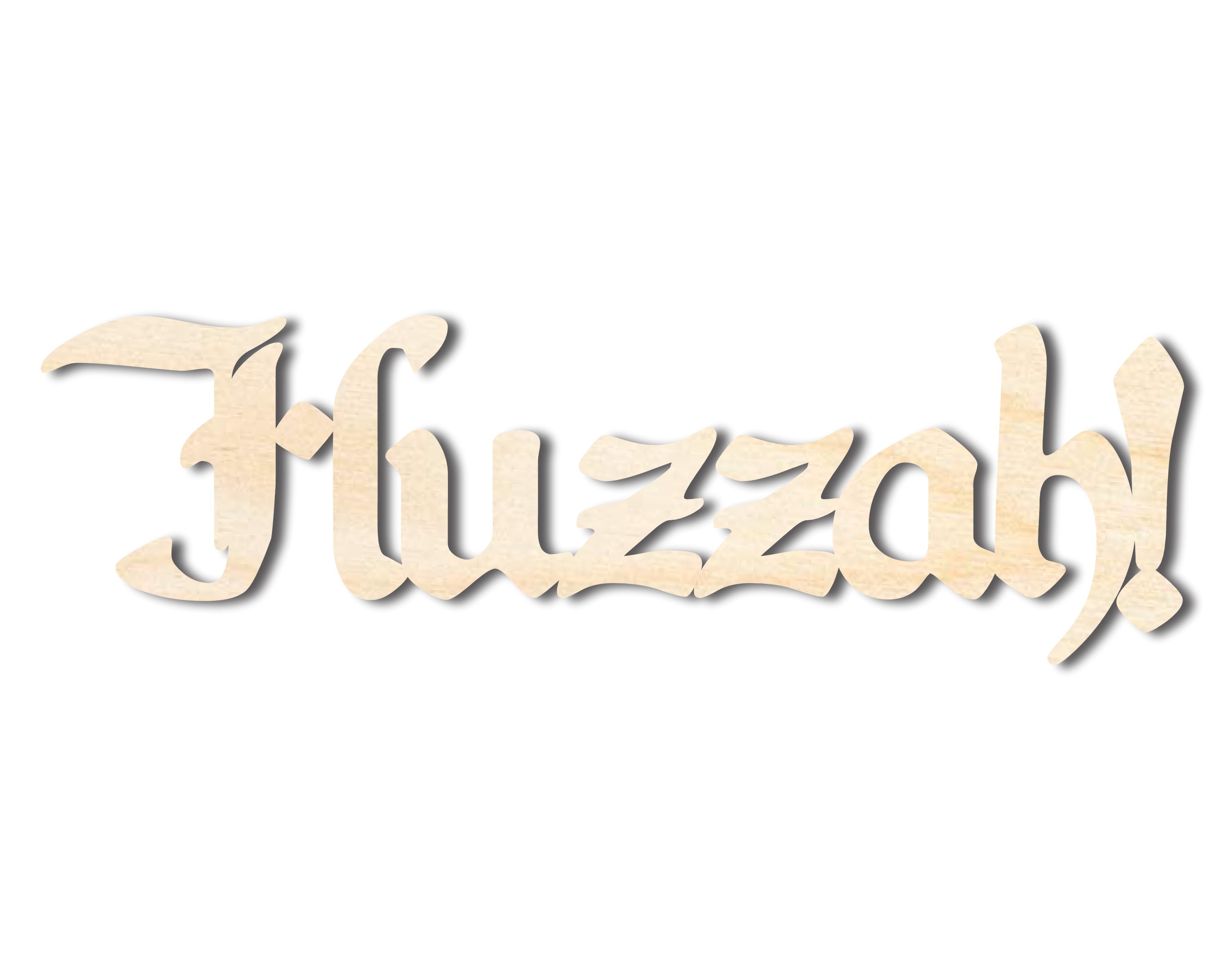 Unfinished Wood Huzzah! Shape - Craft - up to 46"