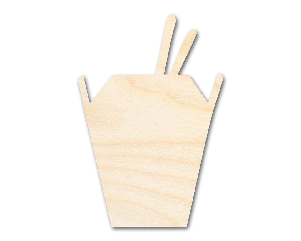 Unfinished Wood Asian Takeout Shape | Craft Cutout | up to 46" DIY