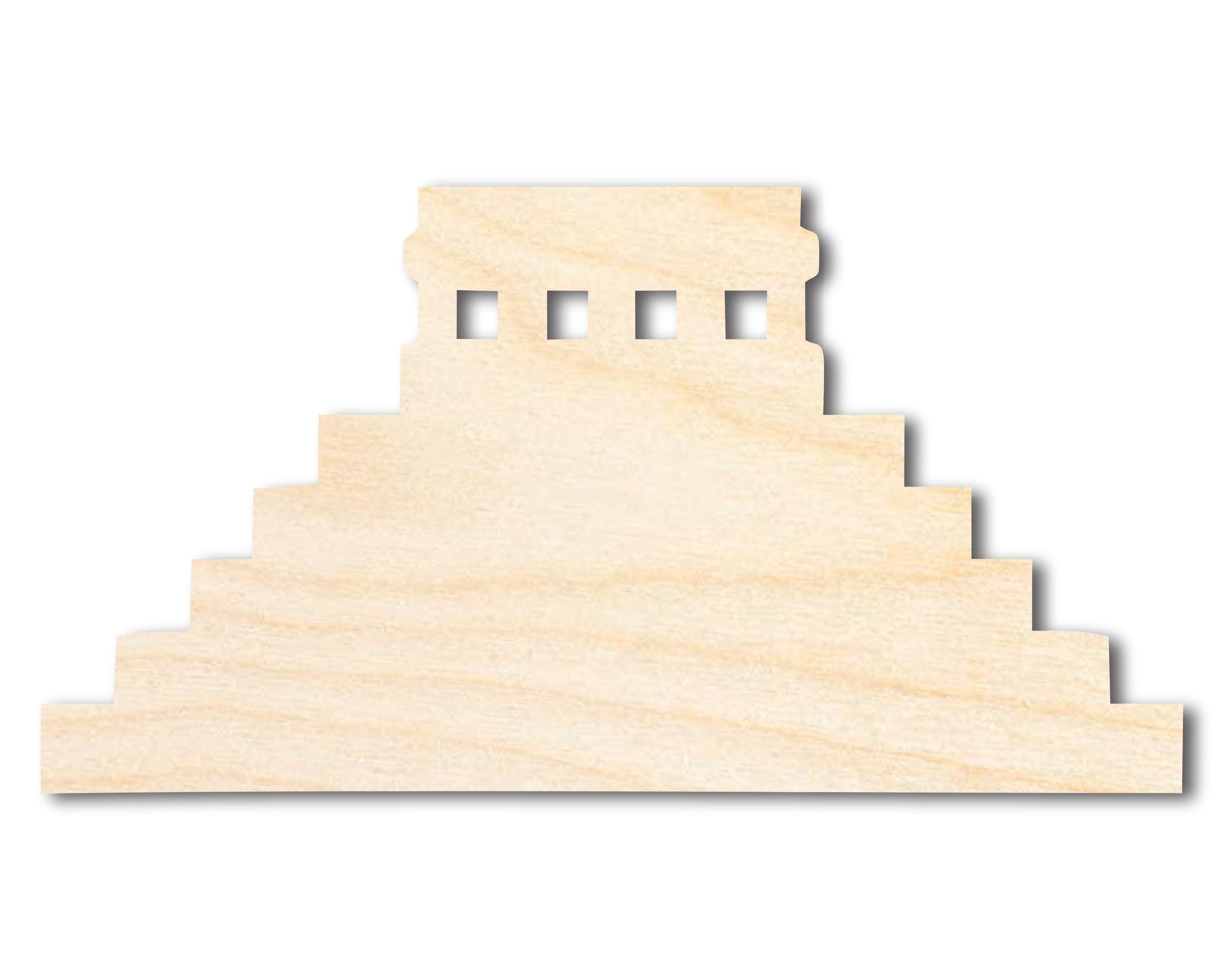 Unfinished Wood Mayan Pyramid Shape | Craft Cutout | up to 46" DIY