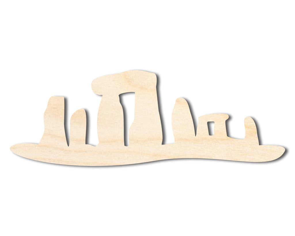 Unfinished Wood Standing Stones Shape | Craft Cutout | up to 46" DIY