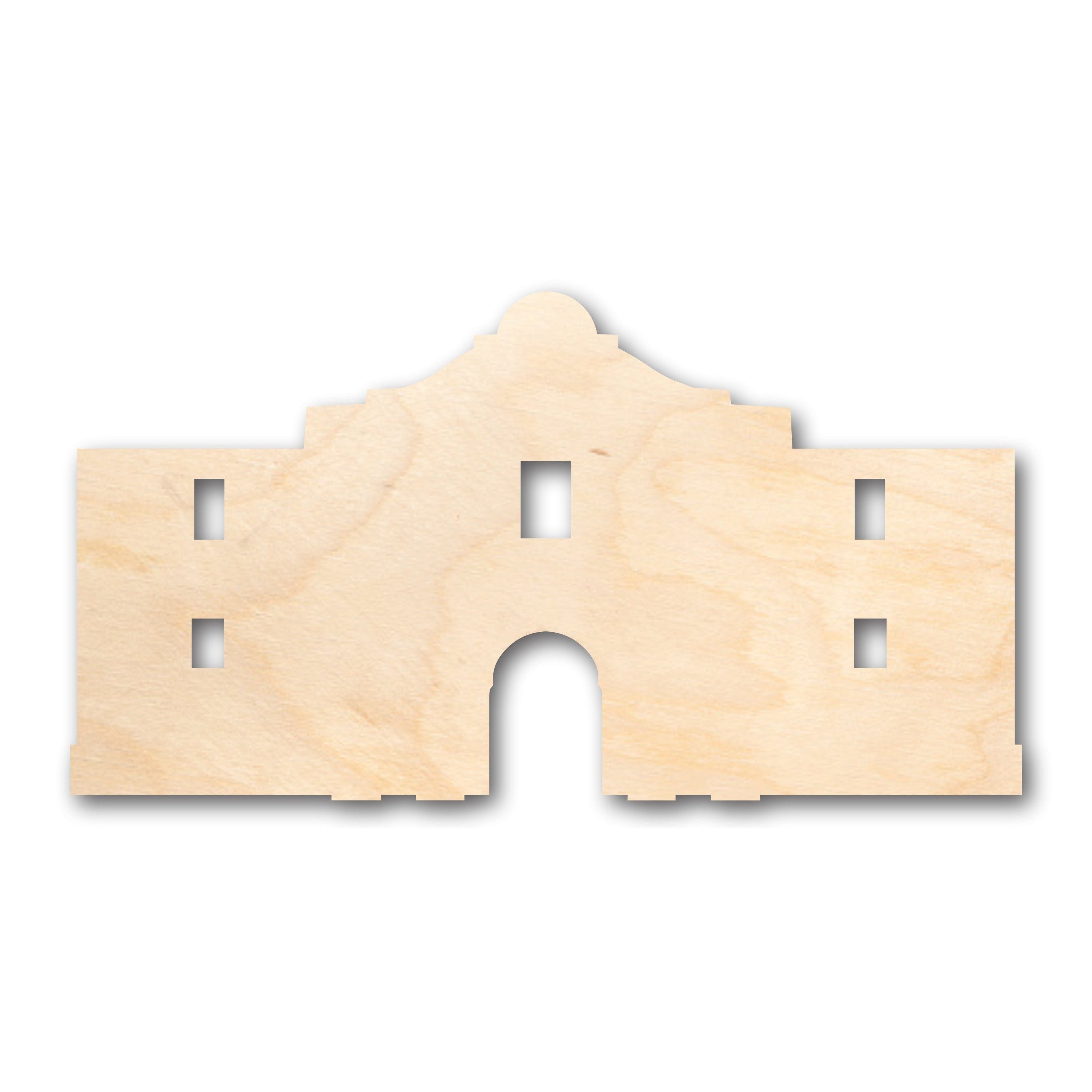 Unfinished Wood Alamo Shape - Craft - up to 46" DIY