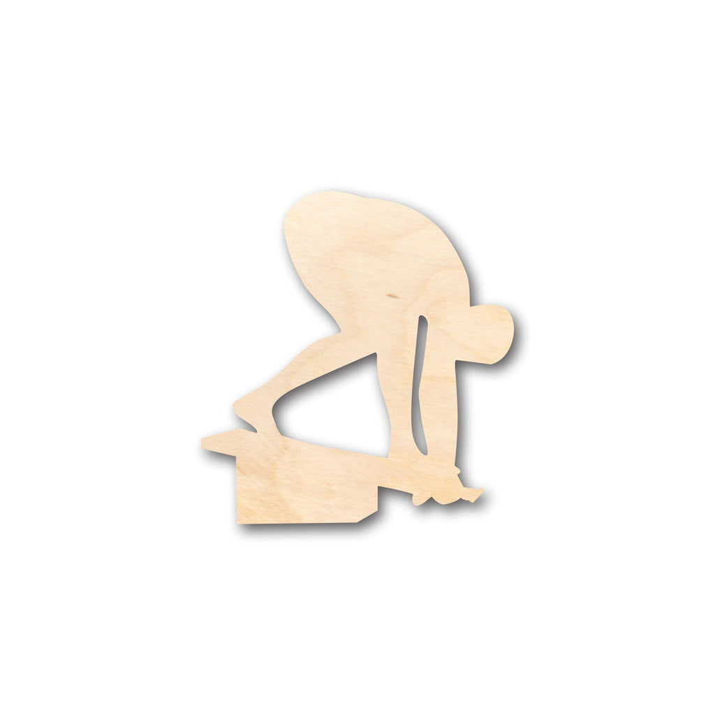 Unfinished Wood Swimming Shape - Craft - up to 46" DIY
