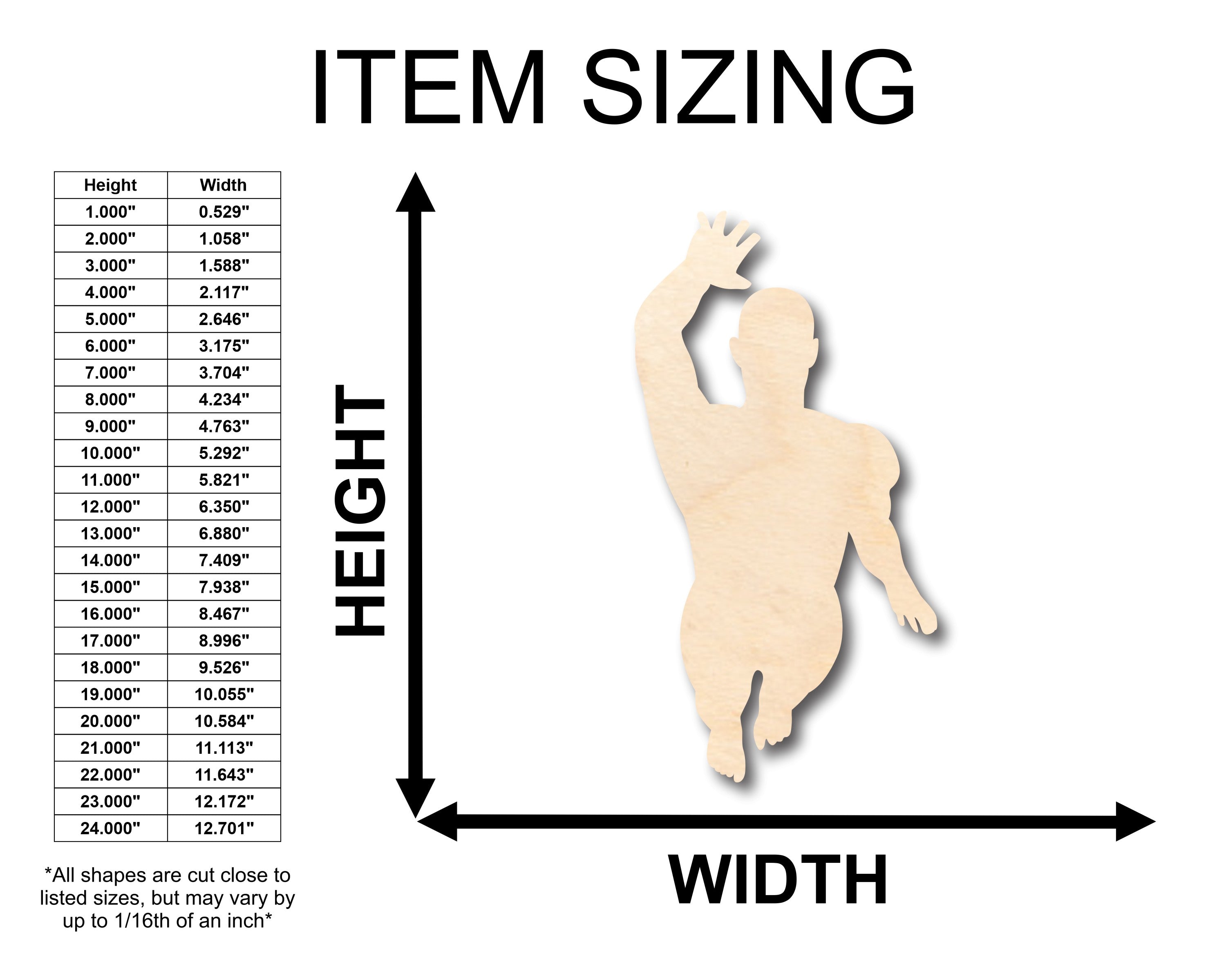 Unfinished Wood Swimming Shape - Craft - up to 46" DIY