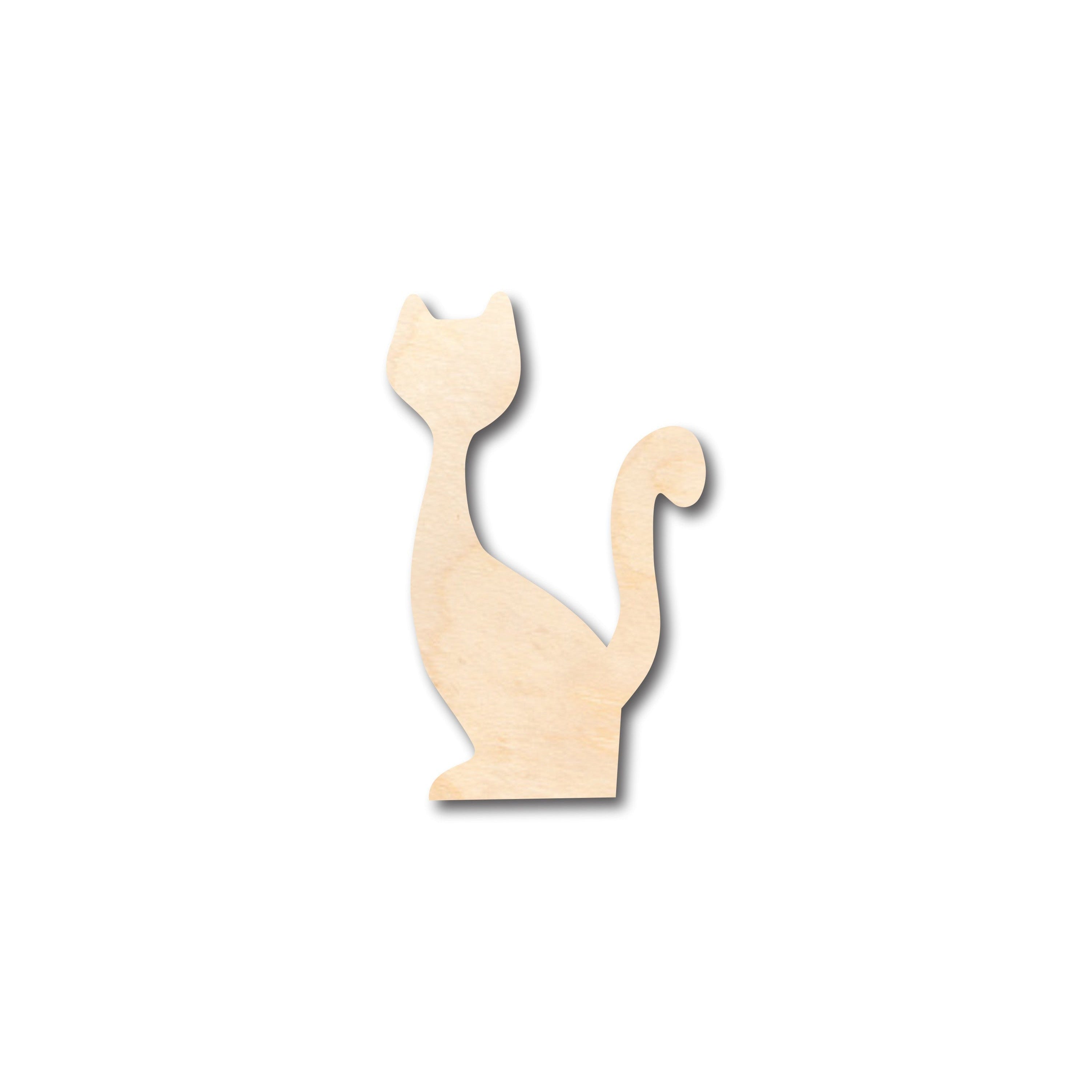 Unfinished Wood Tall Cat Shape - Craft - up to 46" DIY