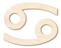 Unfinished Wood Cancer Sign Shape - Zodiac Craft - up to 46"