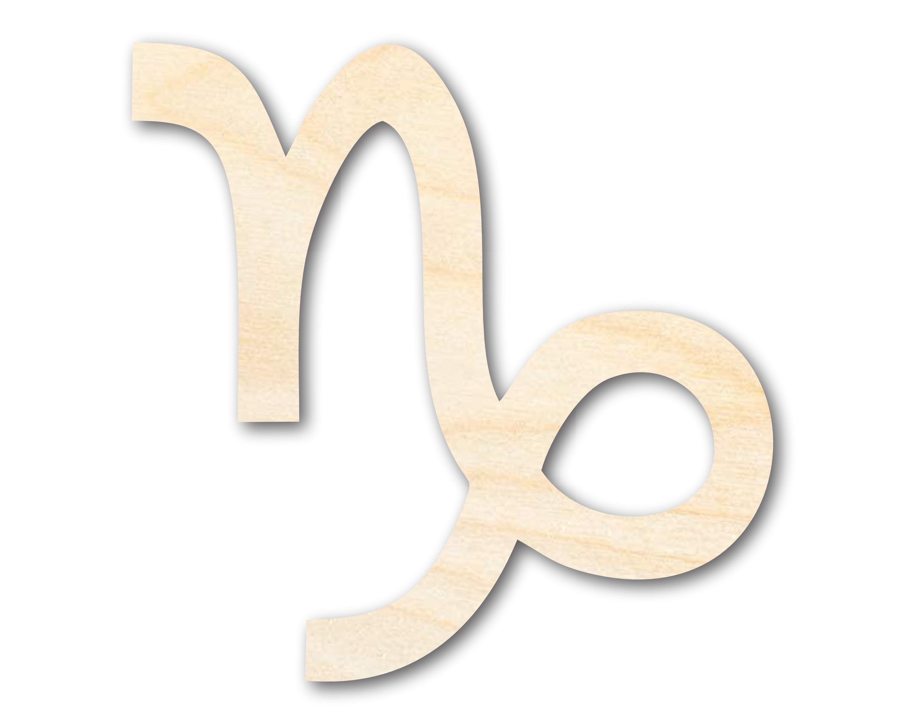 Unfinished Wood Capricorn Sign Shape - Zodiac Craft - up to 46"