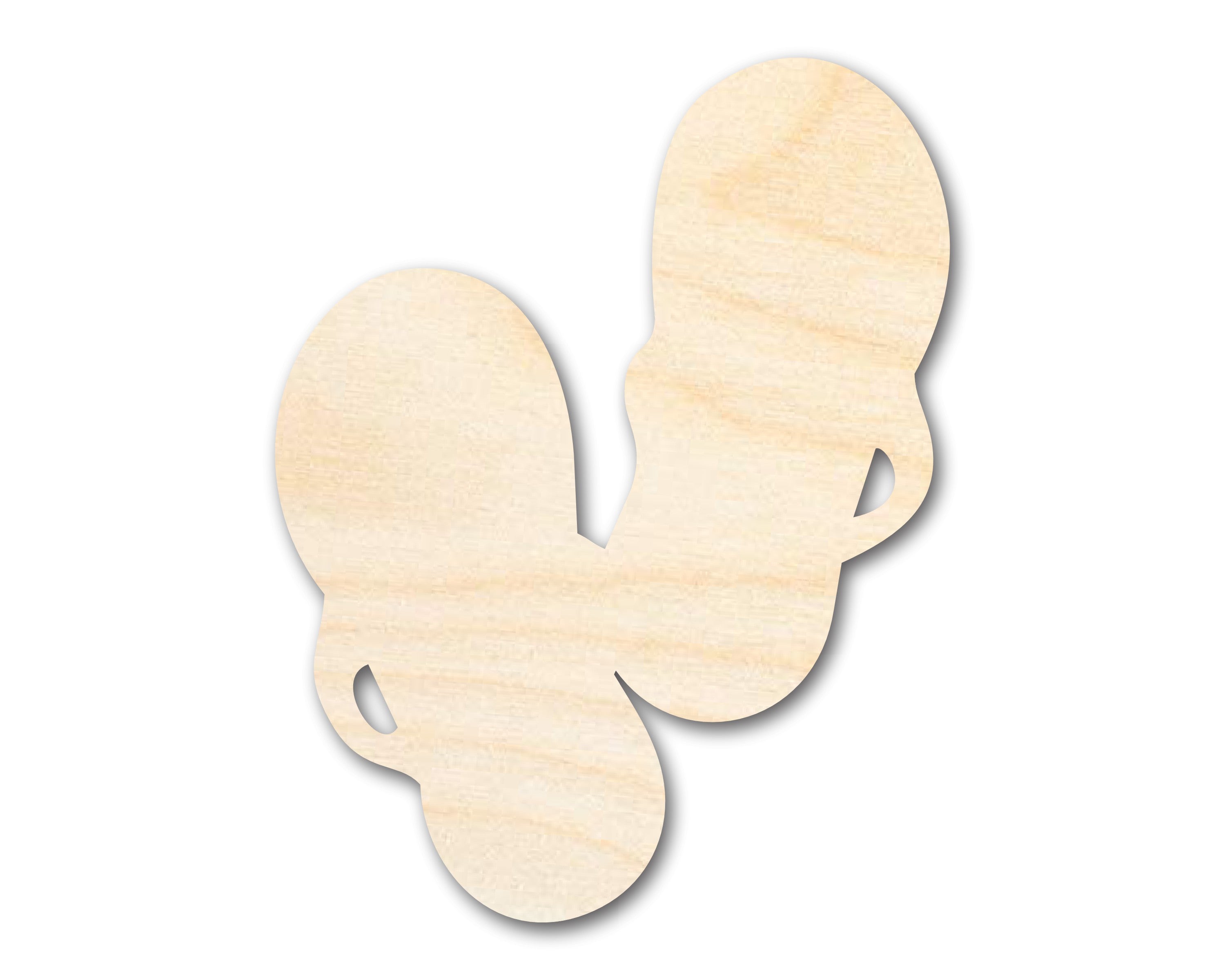 Unfinished Wood Flip Flops Silhouette | DIY Summer Beach Craft Cutout | up to 46" DIY
