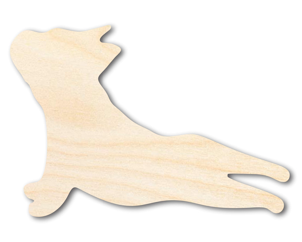 Unfinished Wood Stretching Dog Silhouette | DIY Dog Craft Cutout | up to 46" DIY