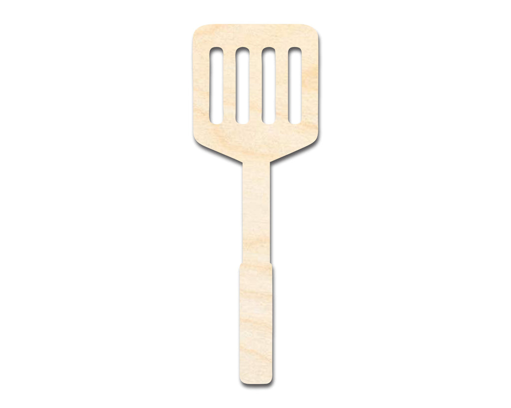 Unfinished Wood BBQ Slotted Turner Shape | Craft Cutout | up to 46" DIY
