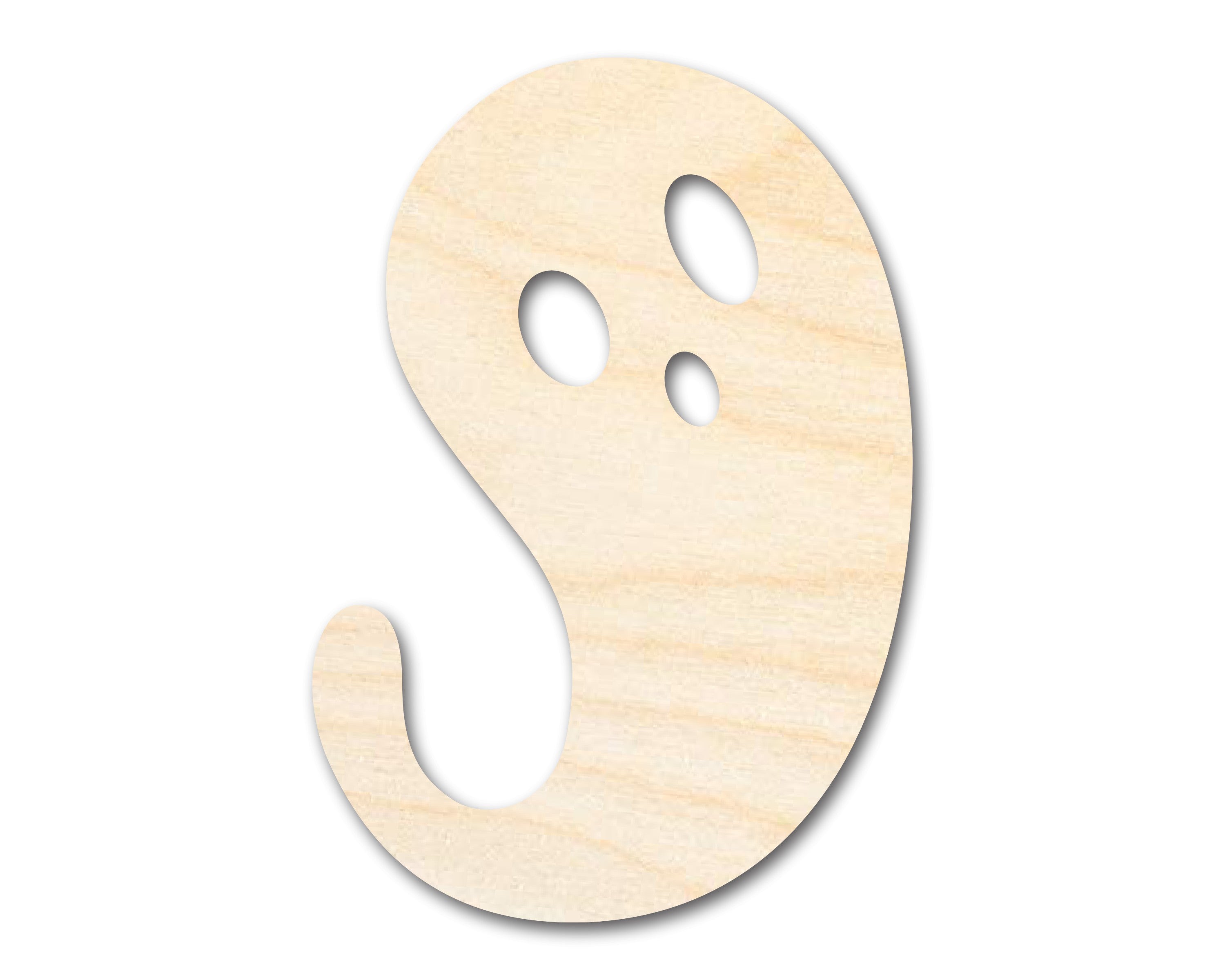 Unfinished Wood Ghost Shape | Craft Cutout | up to 46" DIY