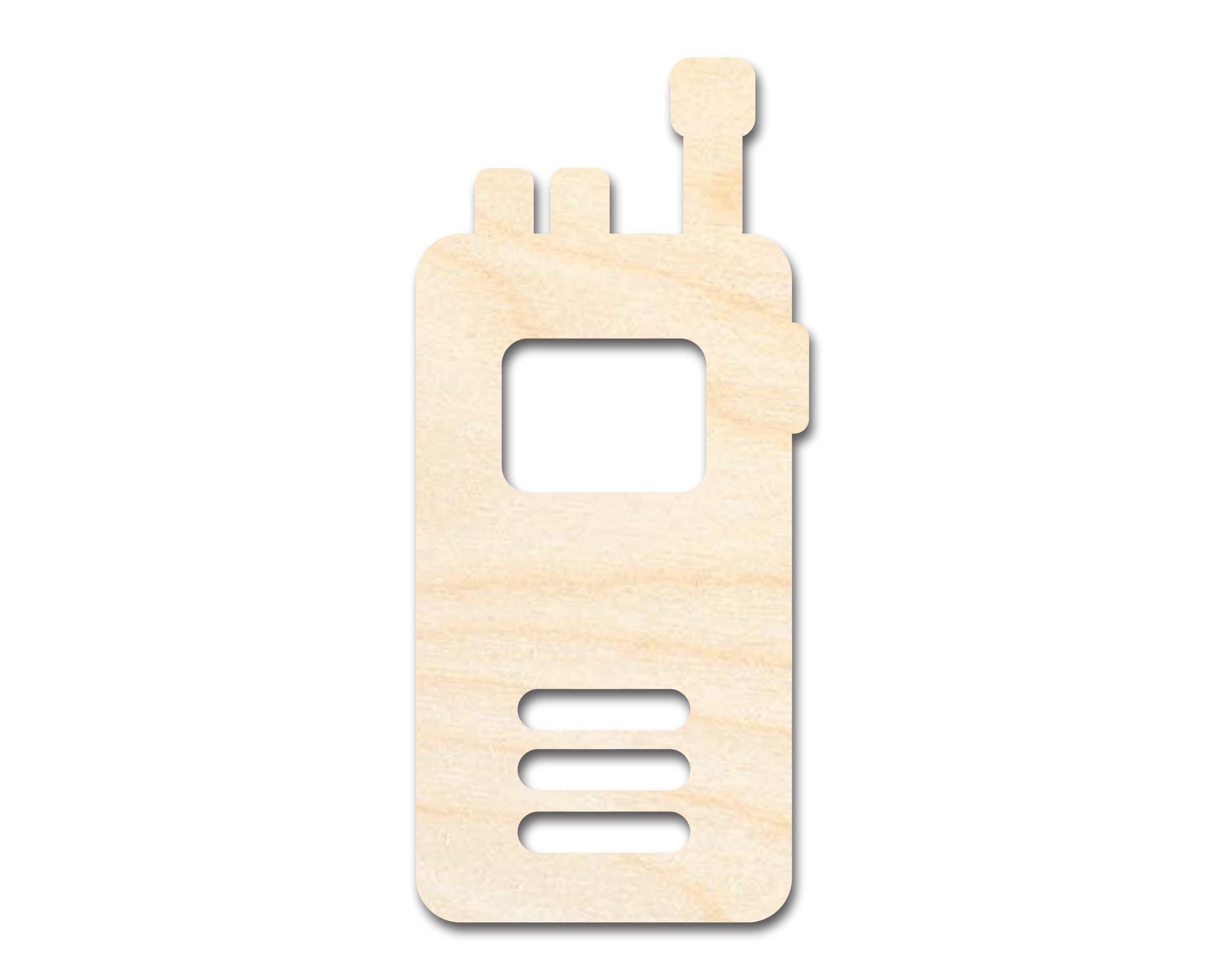Unfinished Wood Walkie Talkie Shape | Craft Cutout | up to 46" DIY