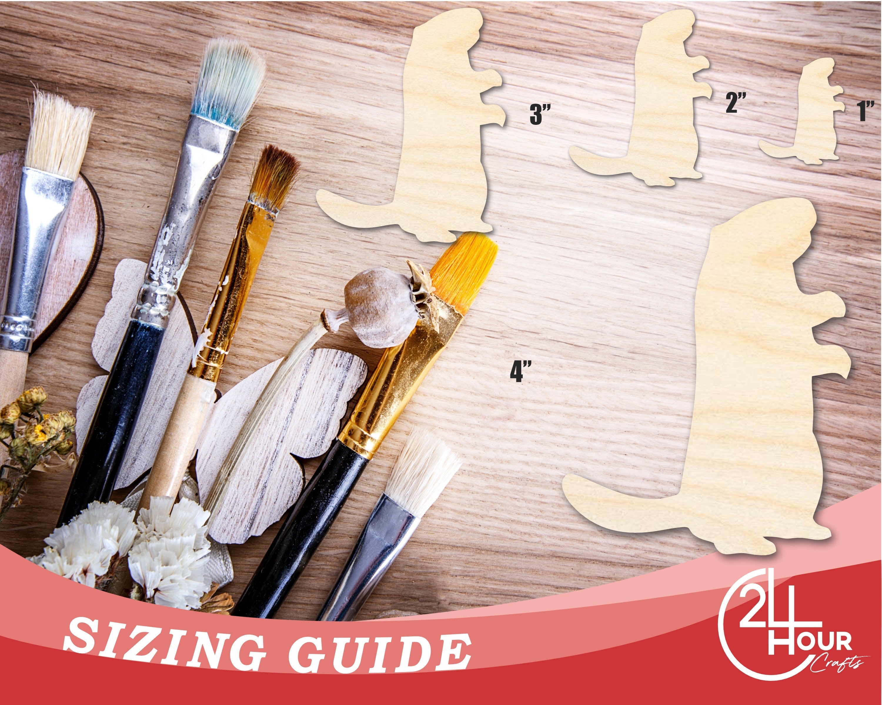 Unfinished Wood Standing Groundhog Shape | Groundhog Day | DIY Craft Cutout | up to 46" DIY