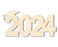 Unfinished 2024 Graduation Shape | DIY Craft Cutout | up to 46" DIY