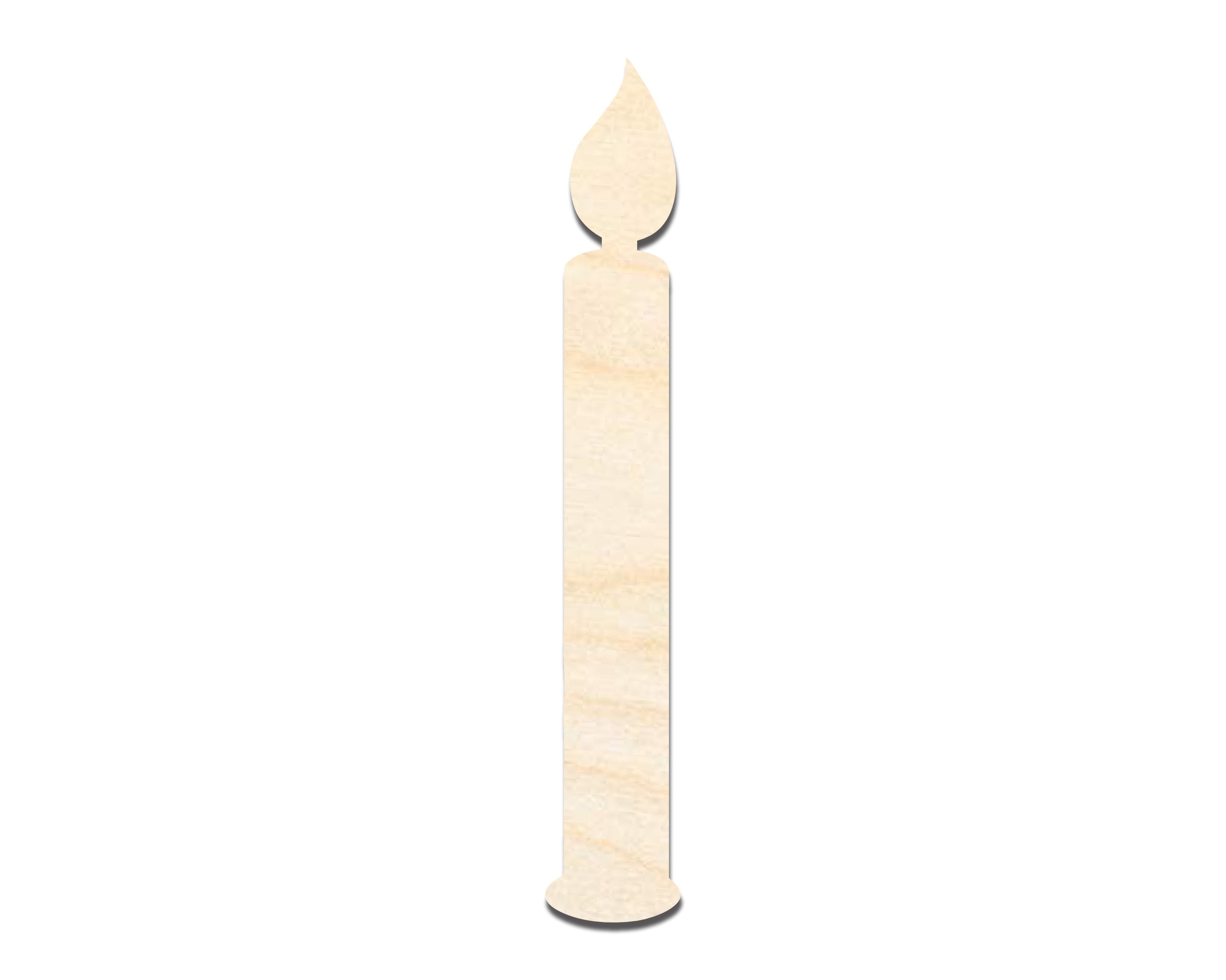 Unfinished Wood Birthday Candle Shape | DIY Craft Cutout | up to 46" DIY