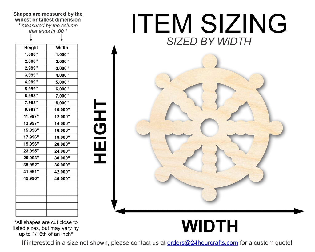 Unfinished Wood Buddhism Symbol Shape | DIY Craft Cutout | up to 46" DIY
