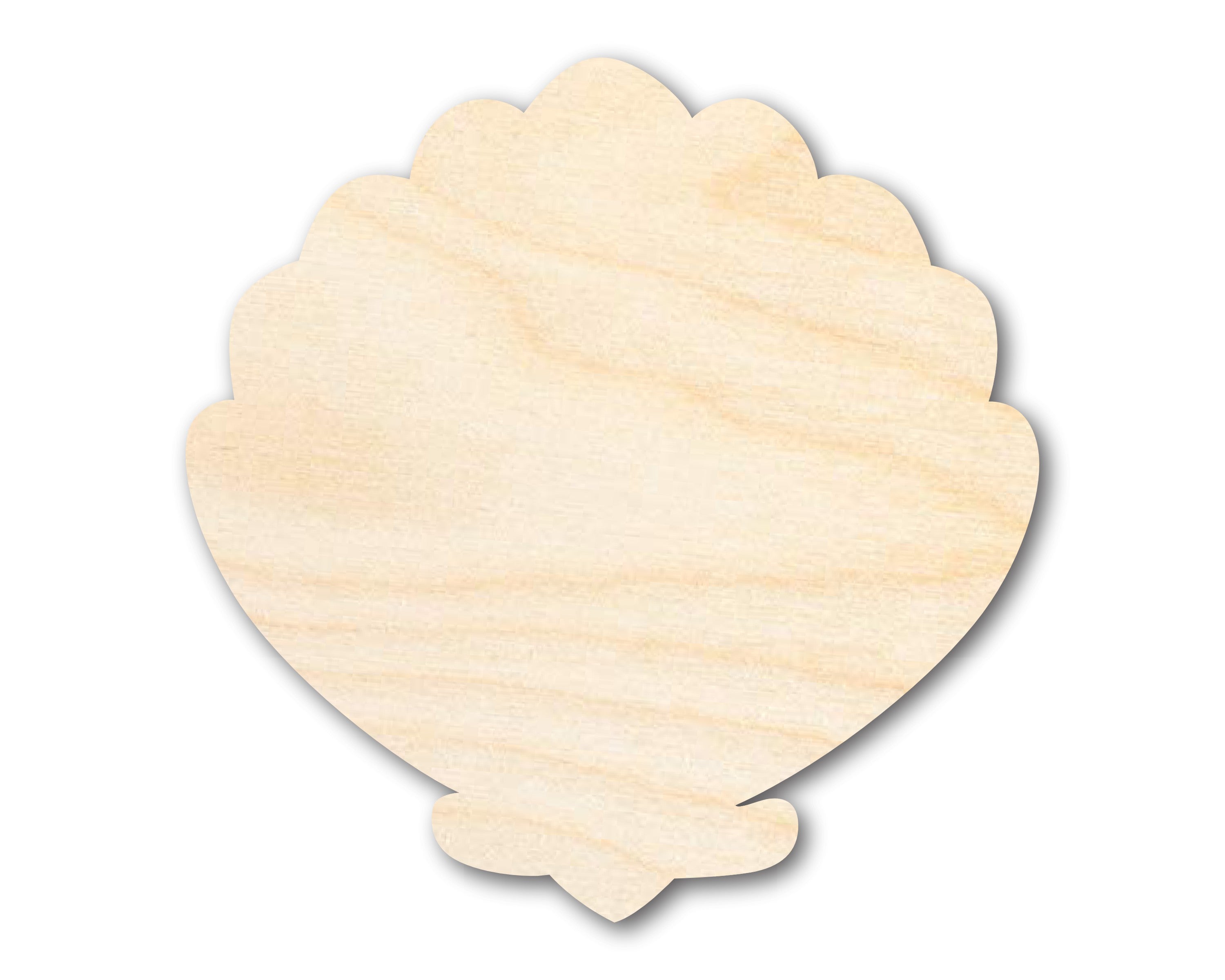 Unfinished Wood Clam Sea Shell Shape | DIY Craft Cutout | up to 46" DIY
