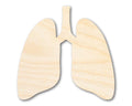 Unfinished Wood Lung Shape | DIY Craft Cutout | up to 46" DIY