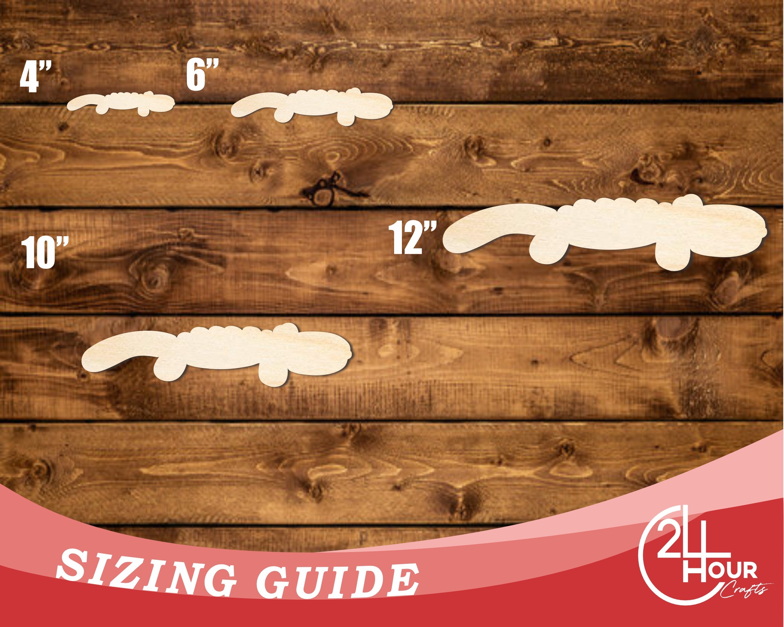 Unfinished Wood Balloon Alligator Shape | DIY Craft Cutout | up to 46" DIY