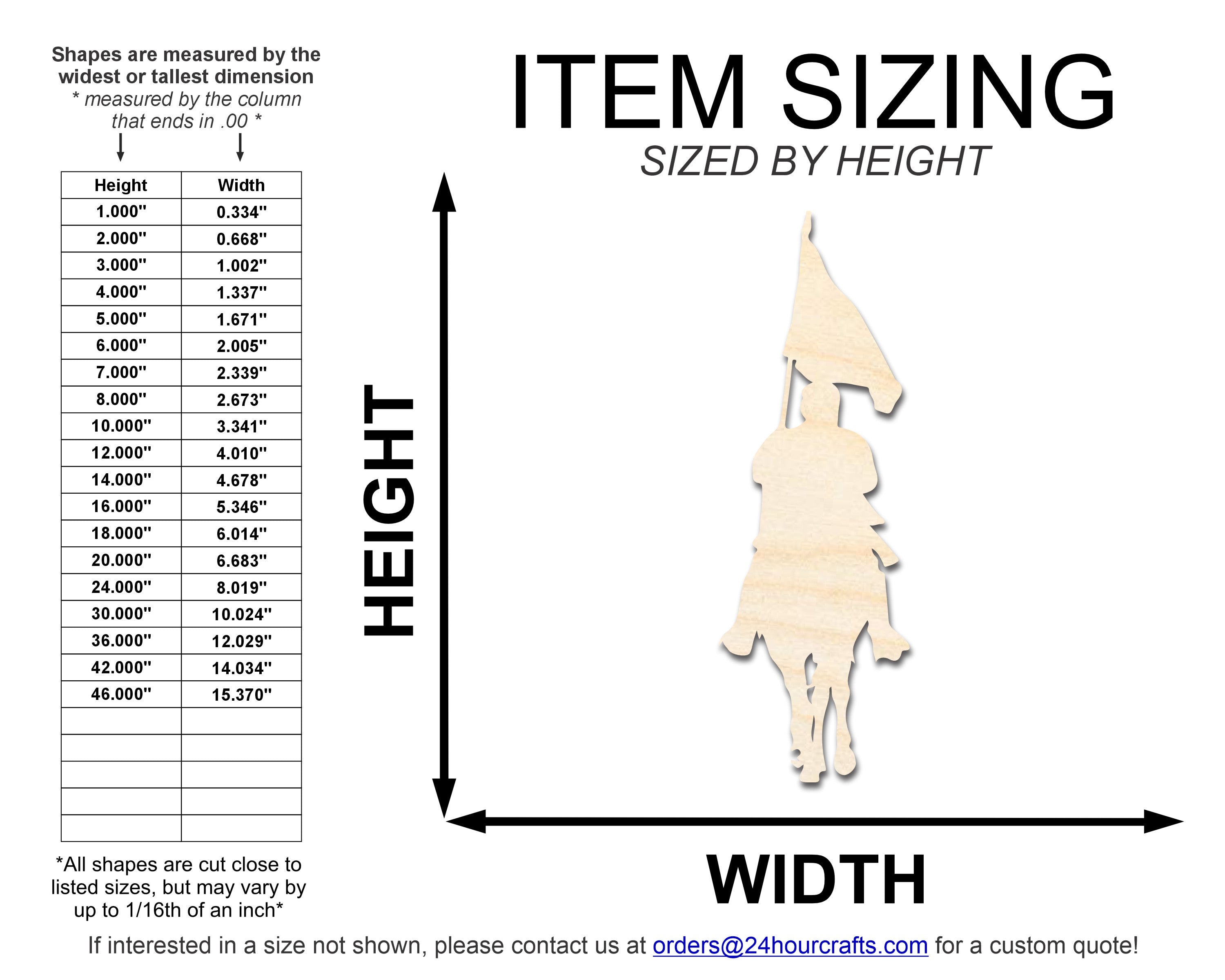 Unfinished Wood Revolutionary Horse Shape | DIY Craft Cutout | up to 46" DIY
