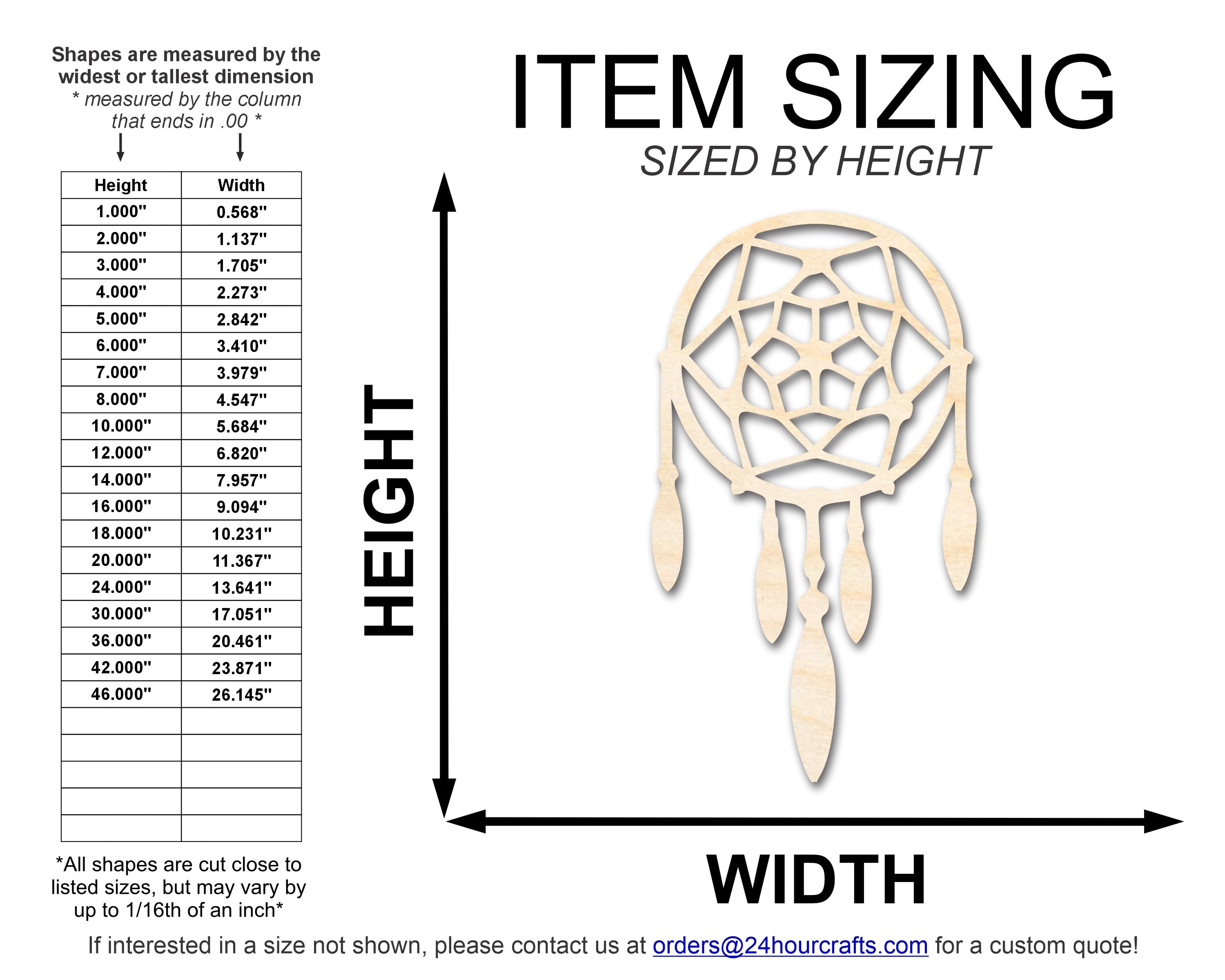 Unfinished Wood Dreamcatcher with Beads Shape | DIY Craft Cutout | up to 46" DIY